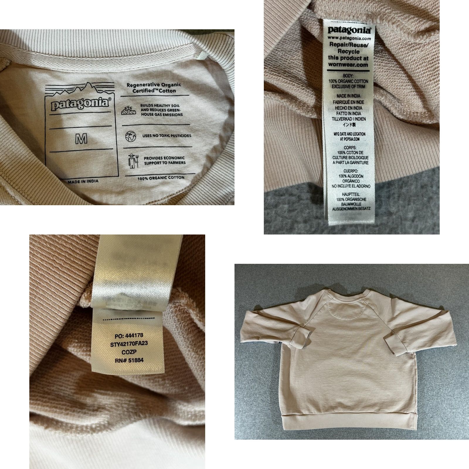 Patagonia Patagonia Shirt Womens M Pink Sweatshirt Regenerative Crewneck Fleece Pullover Size M / US 6-8 / IT 42-44 - 8 Thumbnail