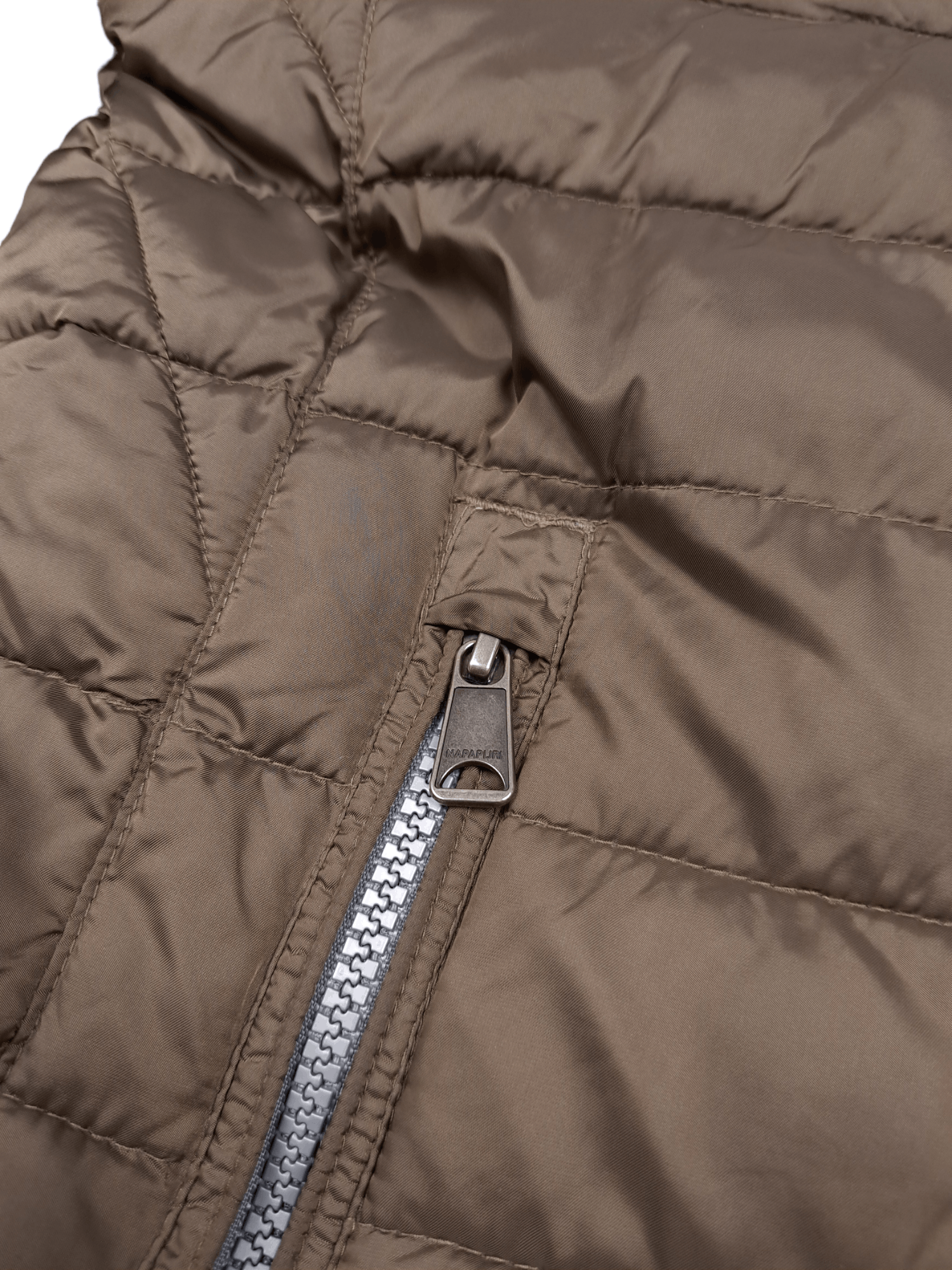 Napapijri × Vintage 💎 Napapijri Brown Outdoor Puffer Light Jacket Size XL Logo Size US XL / EU 56 / 4 - 7 Thumbnail
