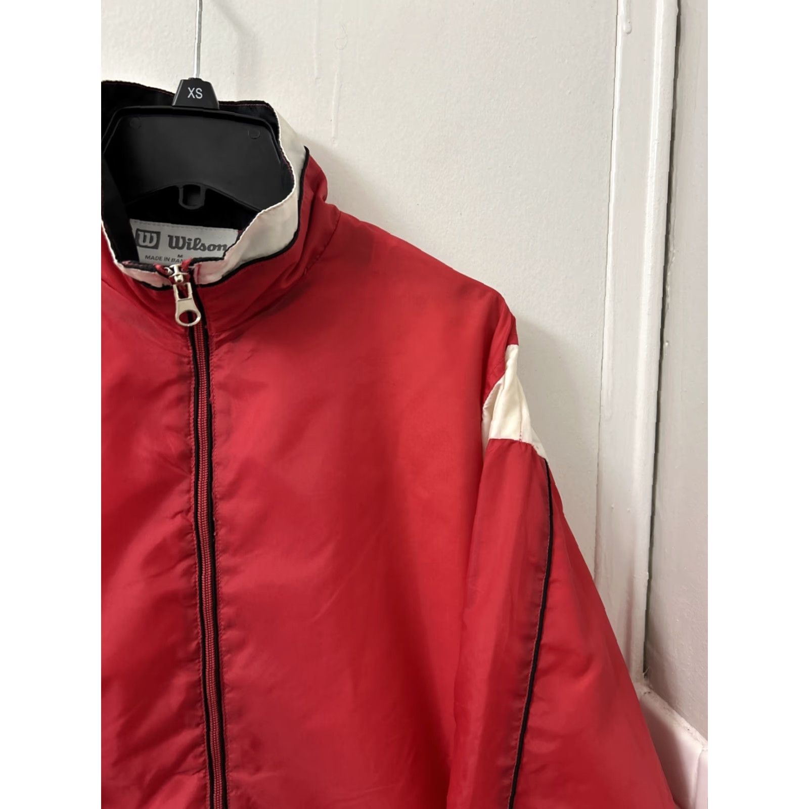 Wilson Wilson Jacket Mens M Red White Full Zip Lightweight Windbreaker Pockets Tennis Size US M / EU 48-50 / 2 - 4 Thumbnail