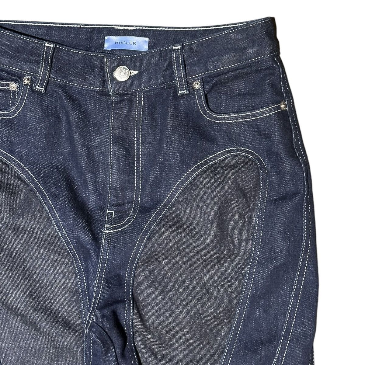 Mugler Mugler body contour denim Size 26" / US 2 / IT 38 - 2 Thumbnail