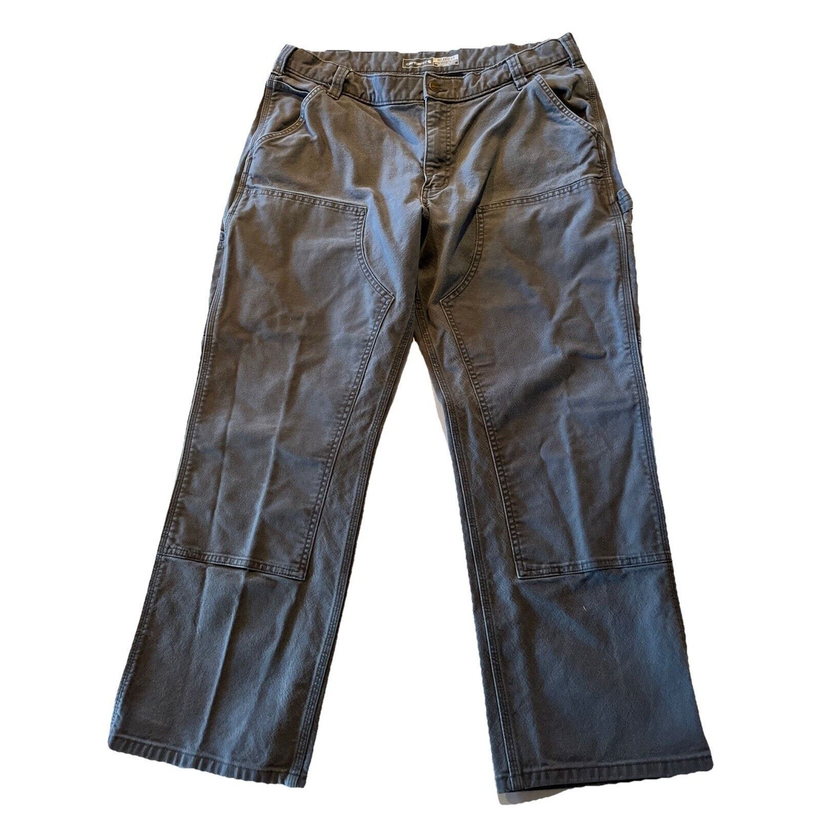 Carhartt Carhartt 36x29 Duck Canvas Double Knee Workwear Gray Pants Size US 36 / EU 52 - 1 Thumbnail