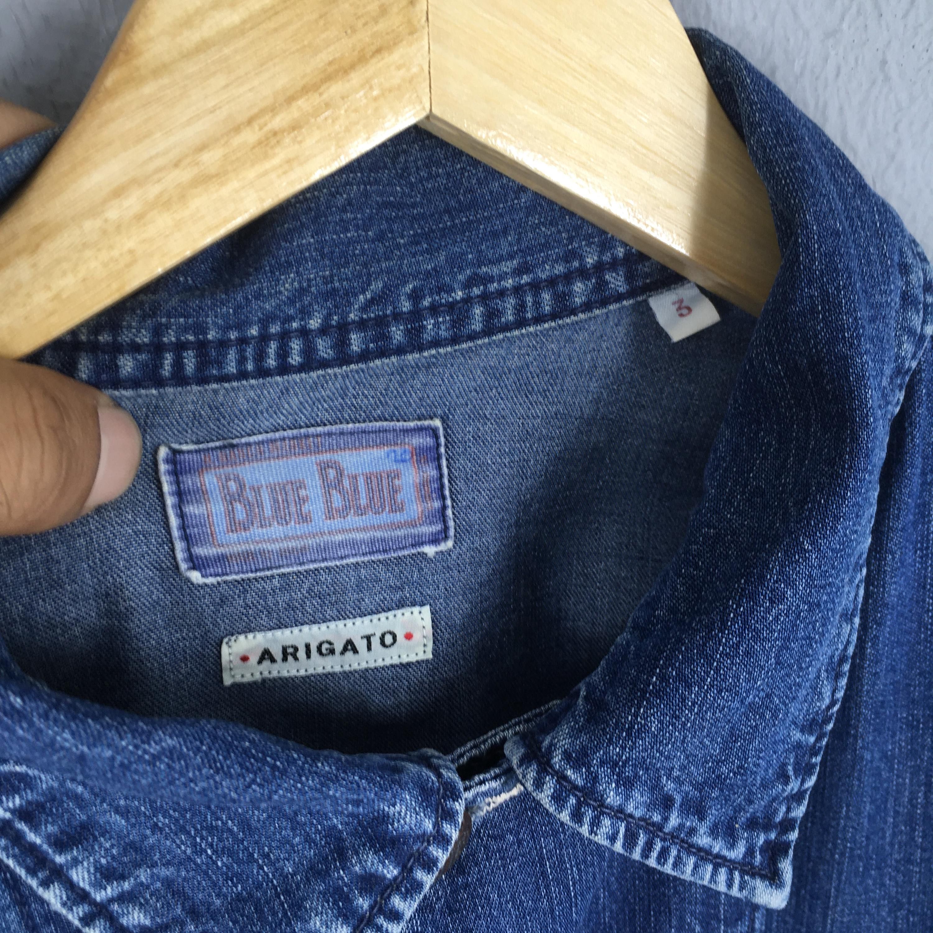 Blue Blue Japan Vintage Blue Blue Arigato Japan Denim Jacket Large Size US L / EU 52-54 / 3 - 7 Thumbnail