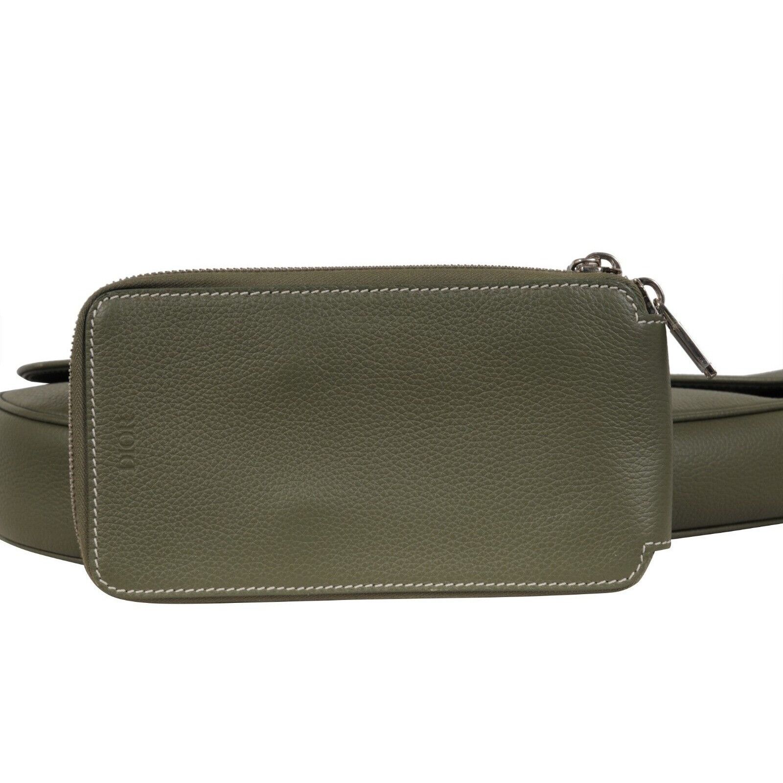 Dior Saddle Bag Green Leather Cargo Crossbody Travel Size ONE SIZE - 4 Thumbnail