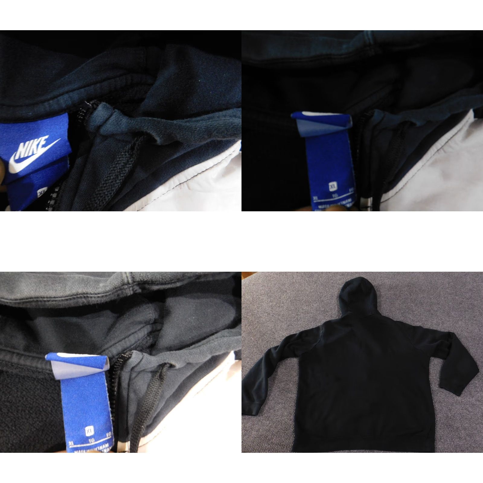 Nike Nike Hoodie Men XL Black Logo Swoosh Full Zip Retro Pockets Casual Size US XL / EU 56 / 4 - 8 Thumbnail
