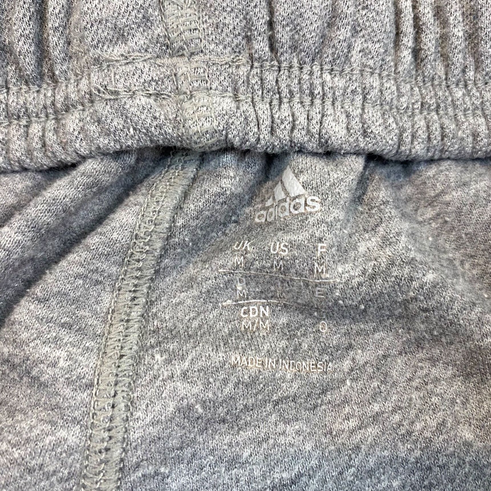 Adidas Adidas Sweatpants Mens Medium Heather Gray Jogger Sweatpants 28" Tapered Stretch Gray 28" Pockets Elastic Waist Size US 31 - 3 Thumbnail