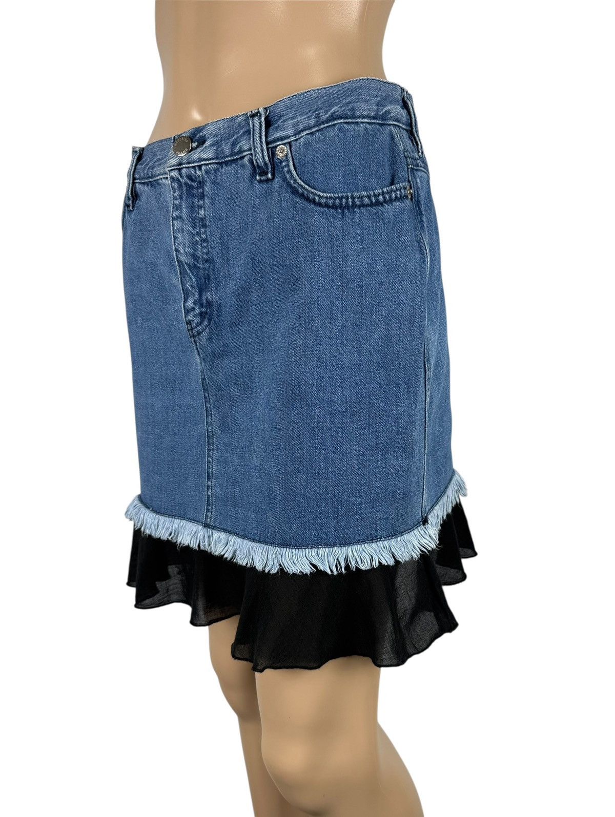 Moschino Moschino Jeans Vintage Mini Denim Skirt size IT44 US10 Size 30" / US 8 / IT 44 - 4 Thumbnail