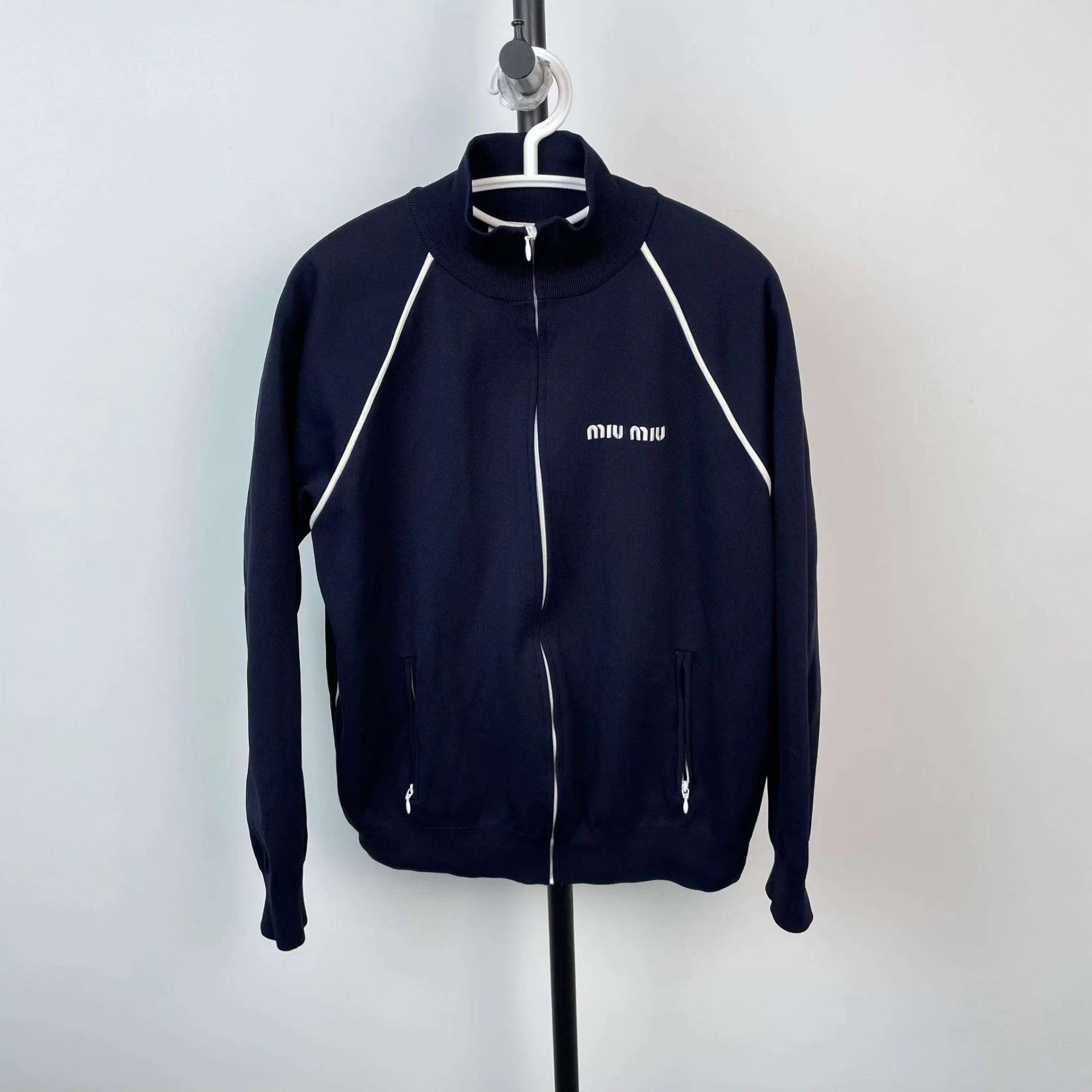 Miu Miu MIU MIU Navy Blue Jacket 40 Size US XXS / EU 40 - 1 Thumbnail
