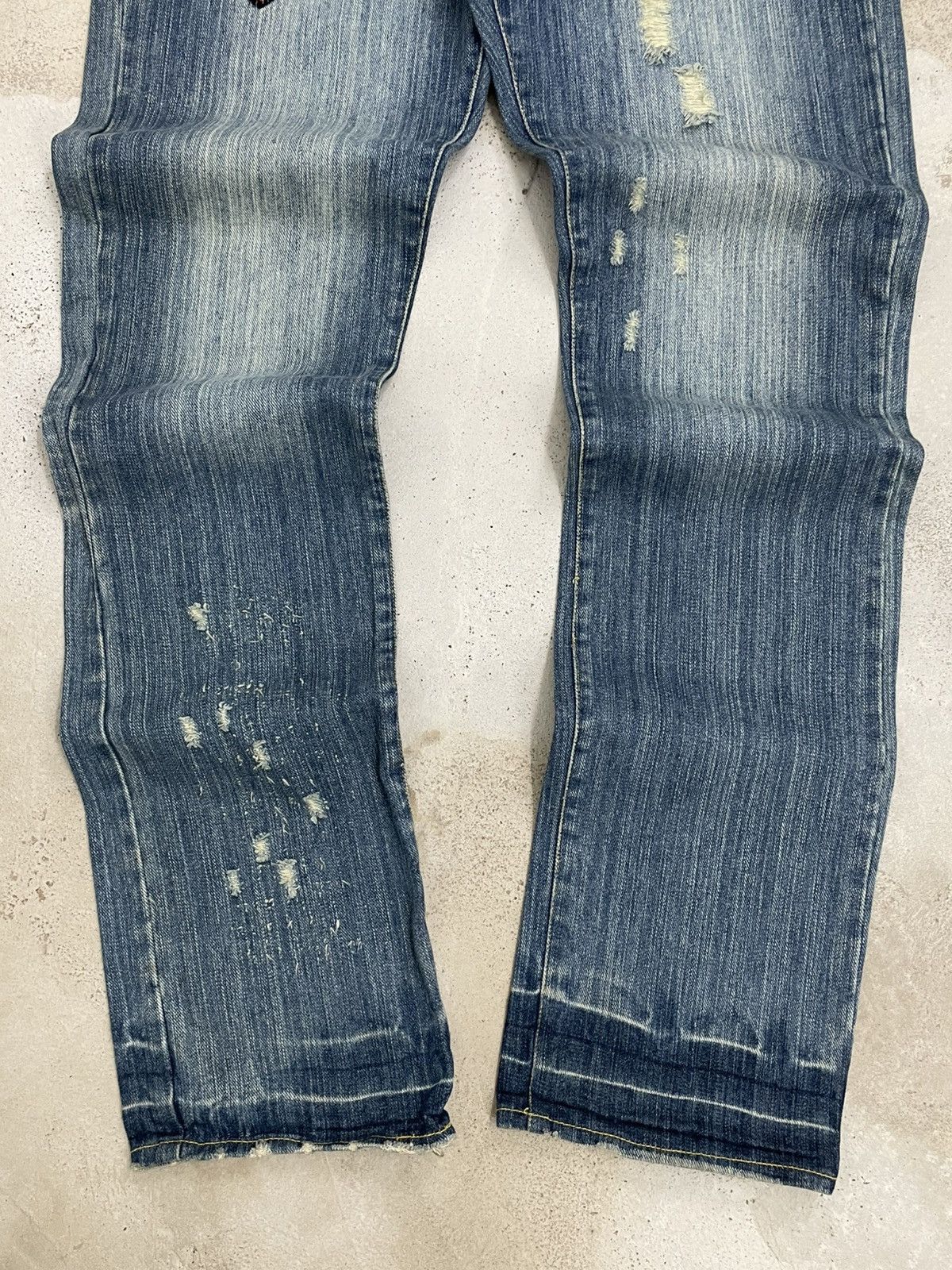 Japanese Brand Japan Armee Francaise Distressed Patchwork Liberation Denim Size US 32 / EU 48 - 2 Thumbnail
