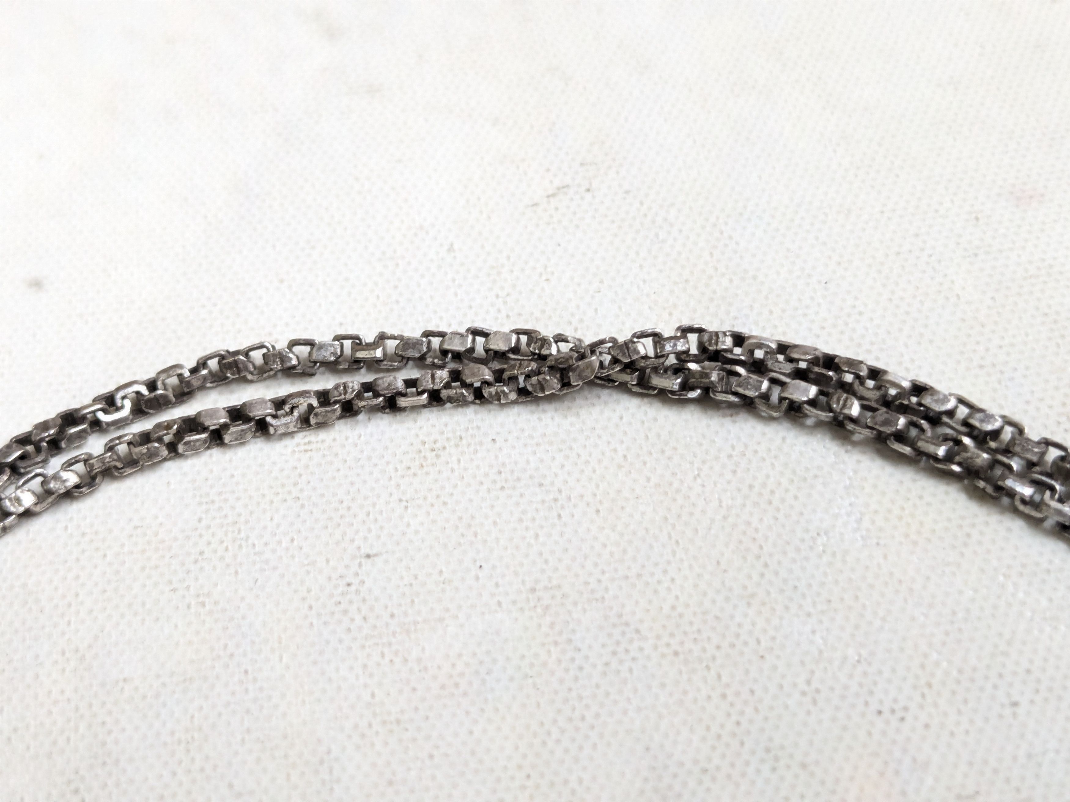 Jewelry Vintage Sterling Silver Box Necklace square 25" Size ONE SIZE - 9 Thumbnail