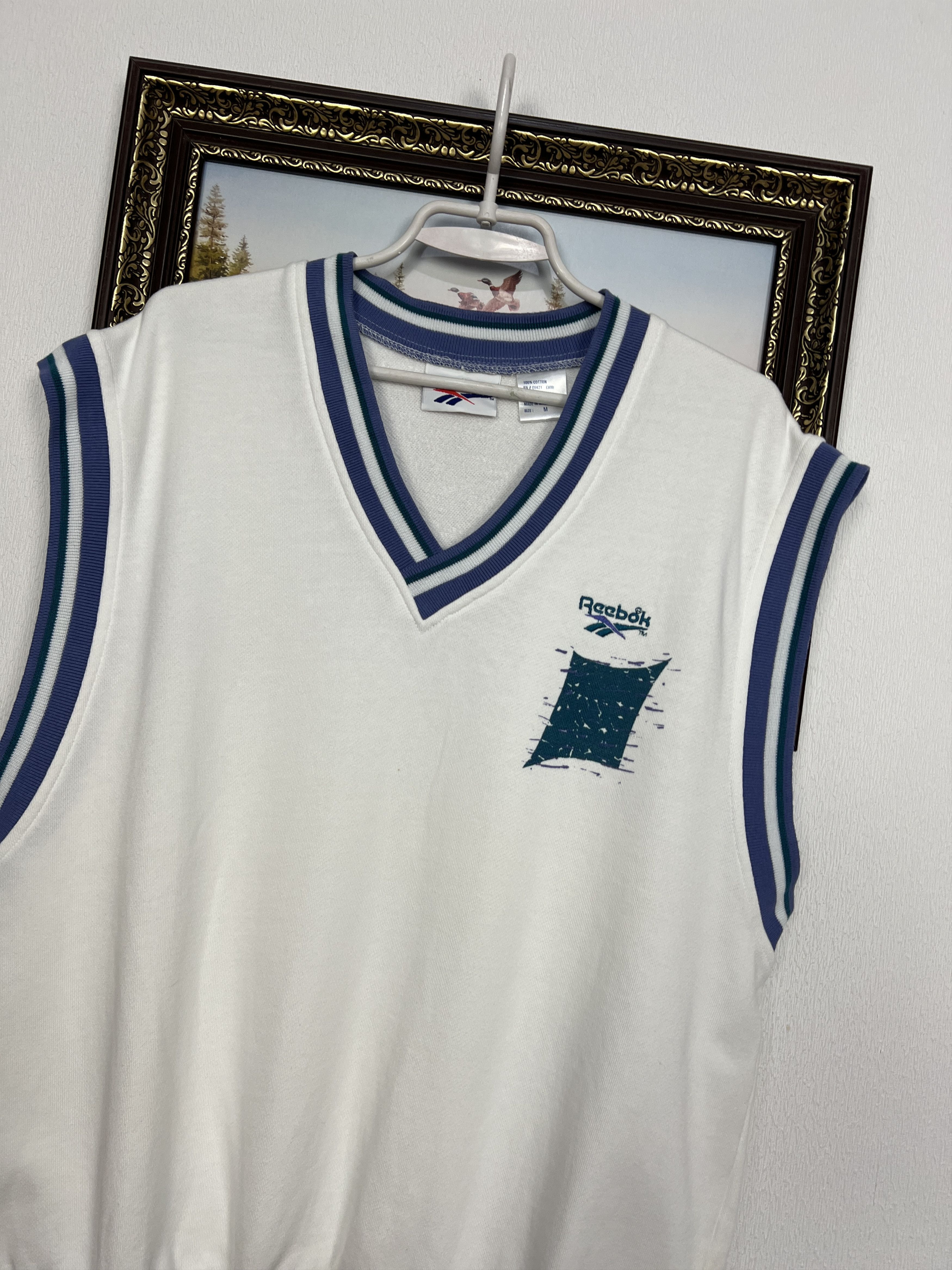 Reebok Vintage 90's Reebok Tennis Vest Jacket Edberg Lendl Agassi Size US M / EU 48-50 / 2 - 3 Thumbnail