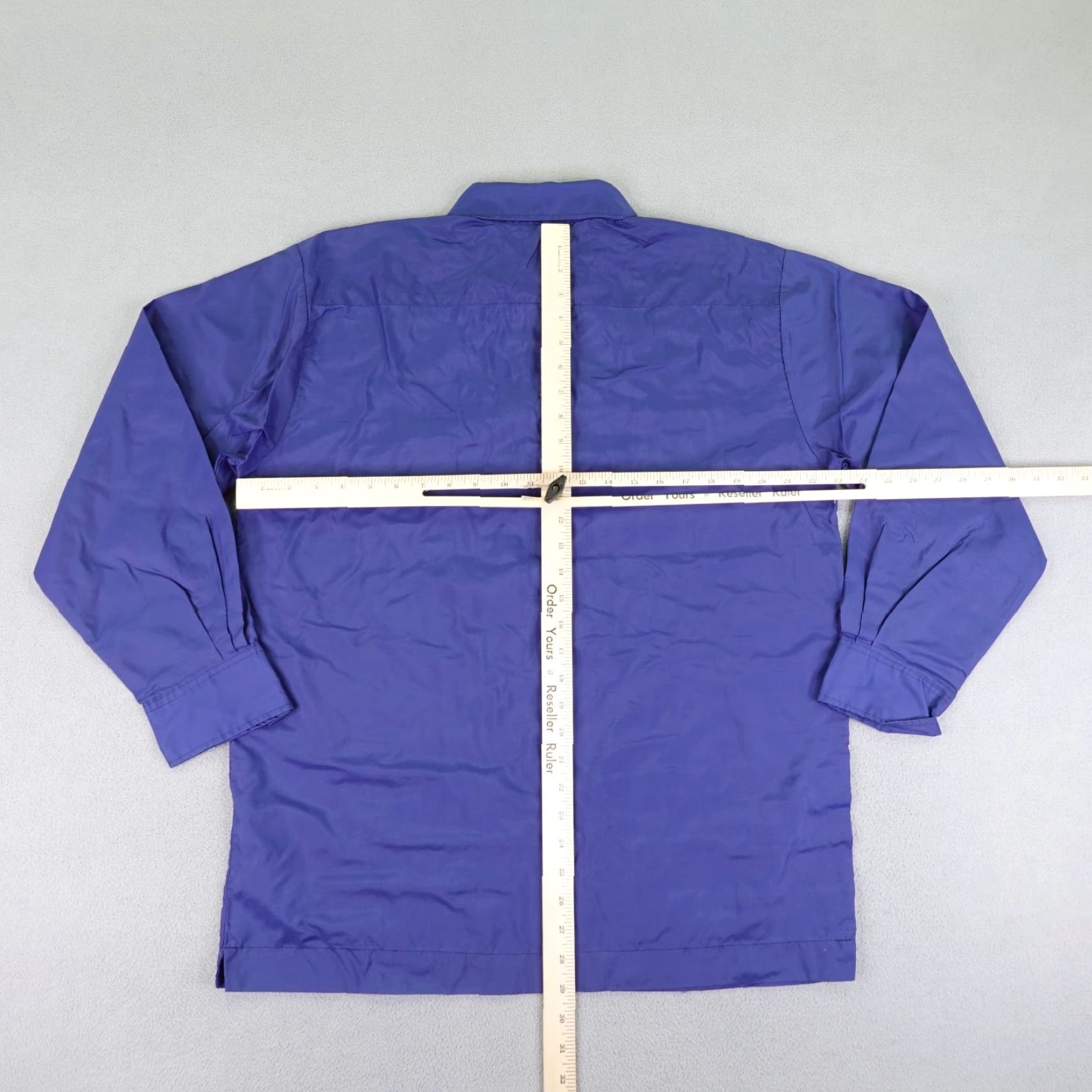 Obermeyer VINTAGE Obermeyer Windshirt Shirt Mens Large Blue Nylon 70s Japan Made Collared Button-Up Lightweight Windbreaker Mens Size US L / EU 52-54 / 3 - 5 Thumbnail