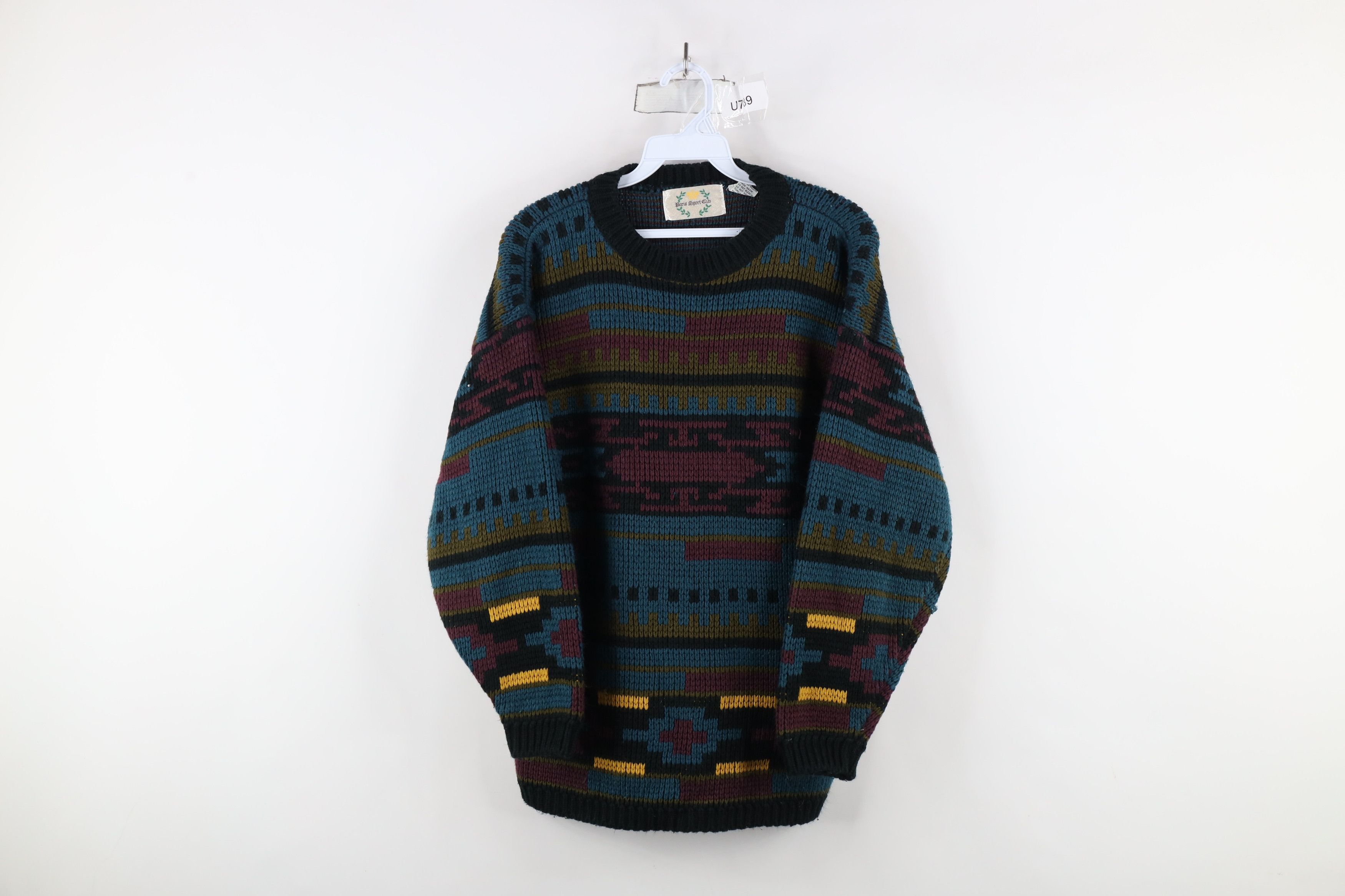 Vintage Vintage 90s Streetwear Rainbow Southwestern Knit Sweater Size L / US 10 / IT 46 - 1 Thumbnail