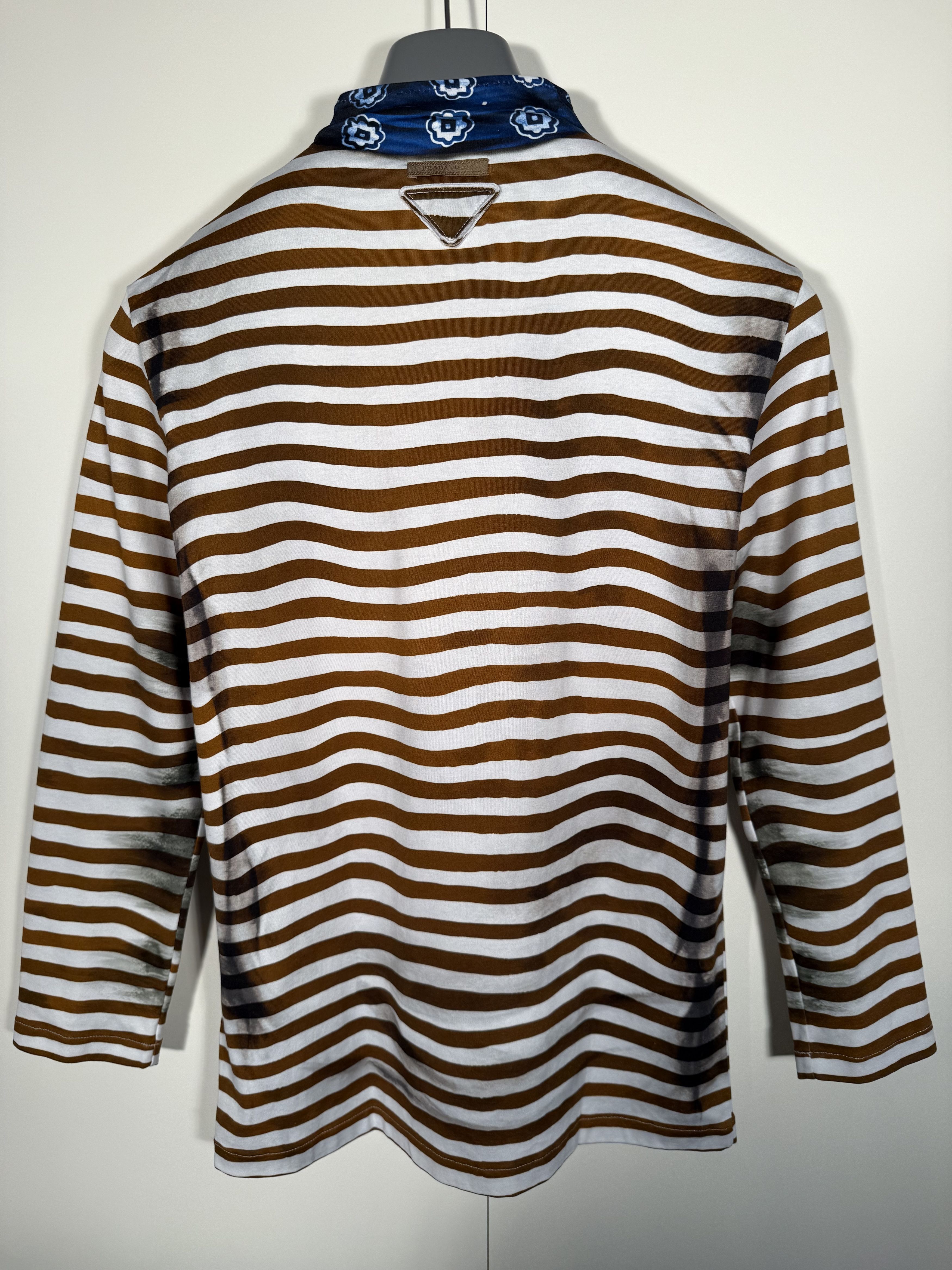 Prada Prada RUNWAY - Trompe L’Oeil Stripe Tee - SPRING 25 Size US S / EU 44-46 / 1 - 5 Thumbnail