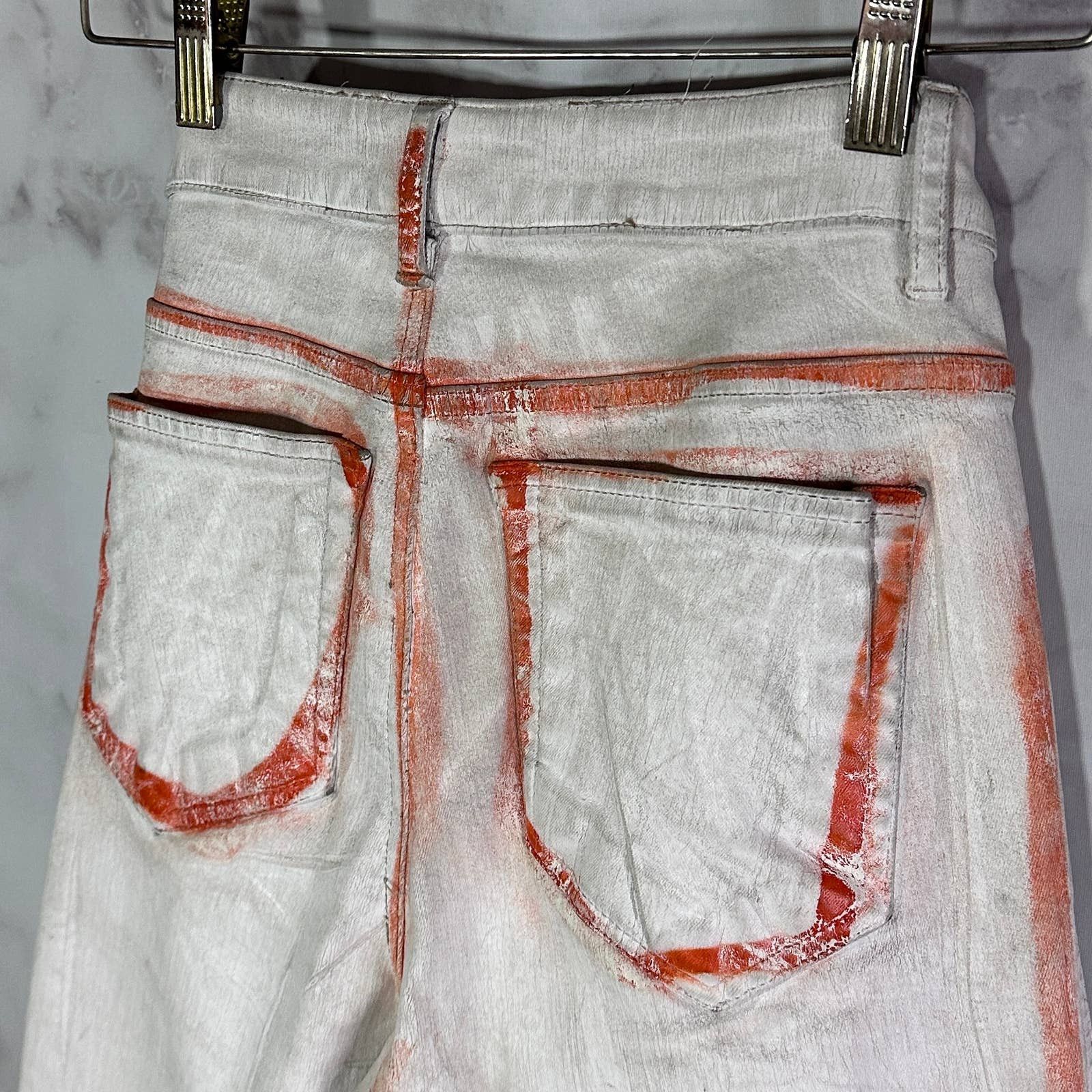 Rick Owens Drkshdw Painted Wax Nagakin Denim by Nyree Morrison Size US 31 - 9 Thumbnail
