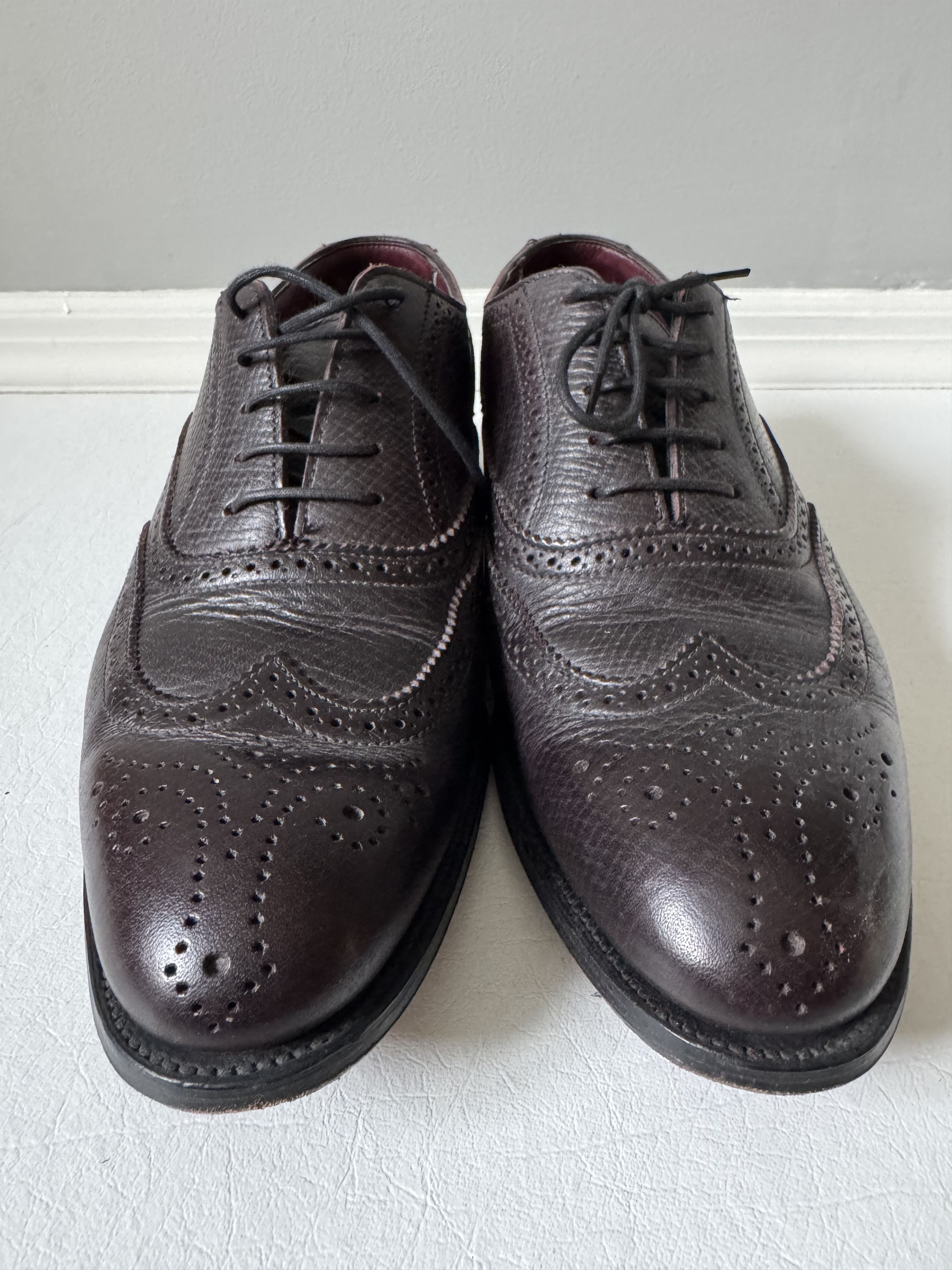 Alfred Sargent Russian Grained Brogues Burgundy Size US 8 / EU 41 - 3 Thumbnail