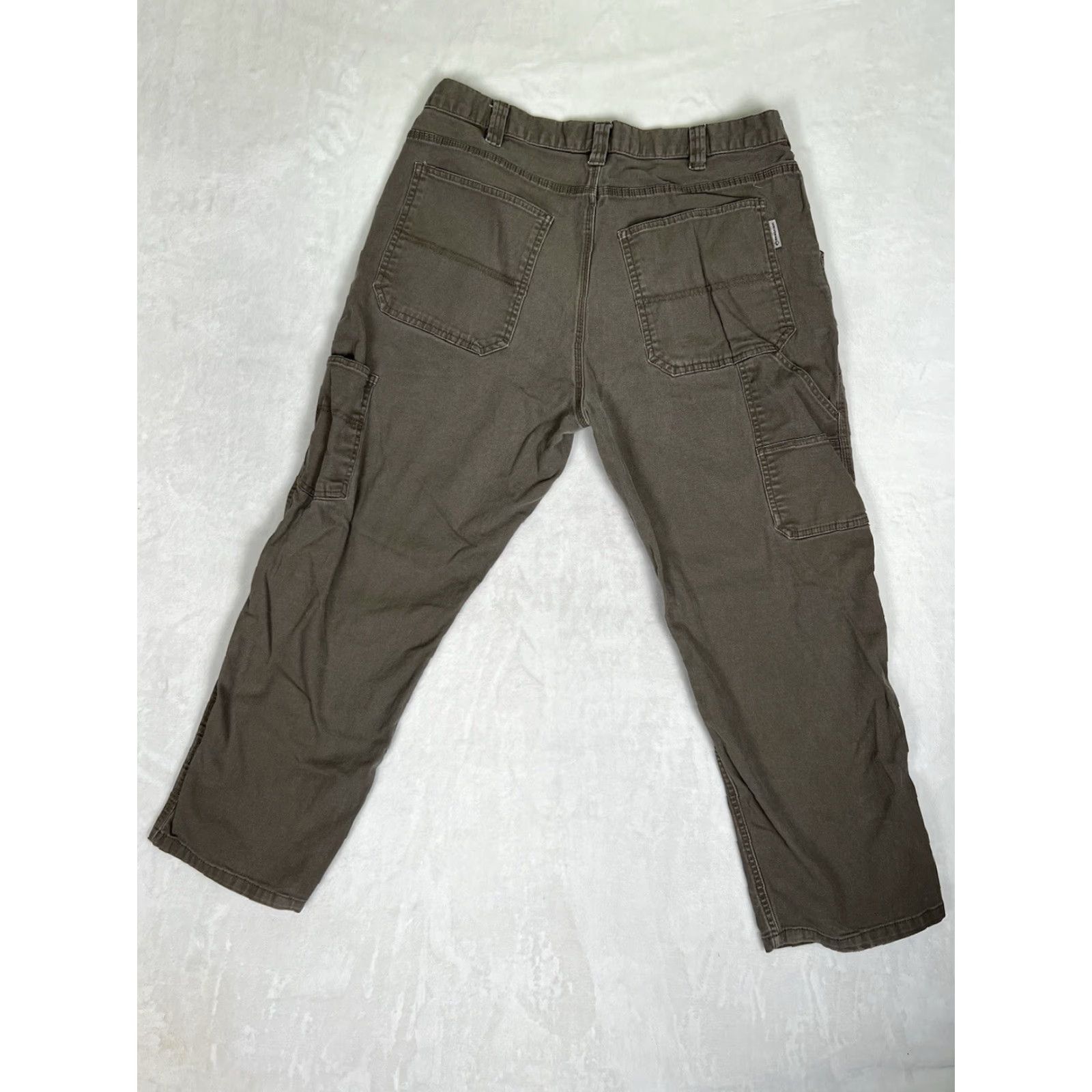 Vintage VINTAGE? No, Wolverine Carpenter Work Brown Pants Canvas Size 40x30 Workwear Grunge (Men) 5-Pocket Logo Flat Front Straight Leg Cotton Canvas Jeans Size US 40 / EU 56 - 7 Thumbnail