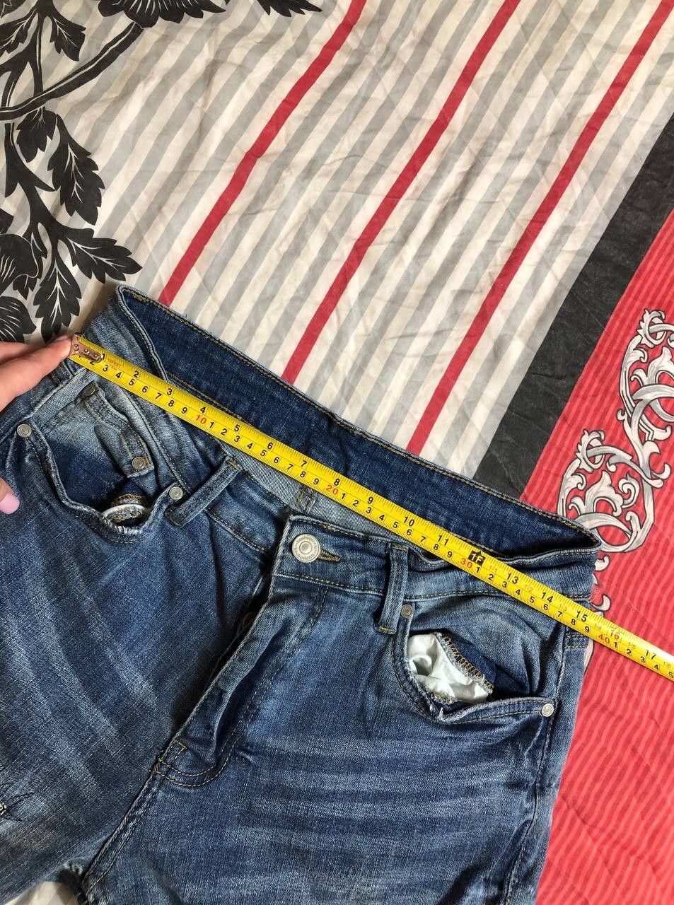 Japanese Brand Dirty Painted Distressed Thrashed Faded Baggy Jeans Y2K Size US 30 / EU 46 - 9 Thumbnail