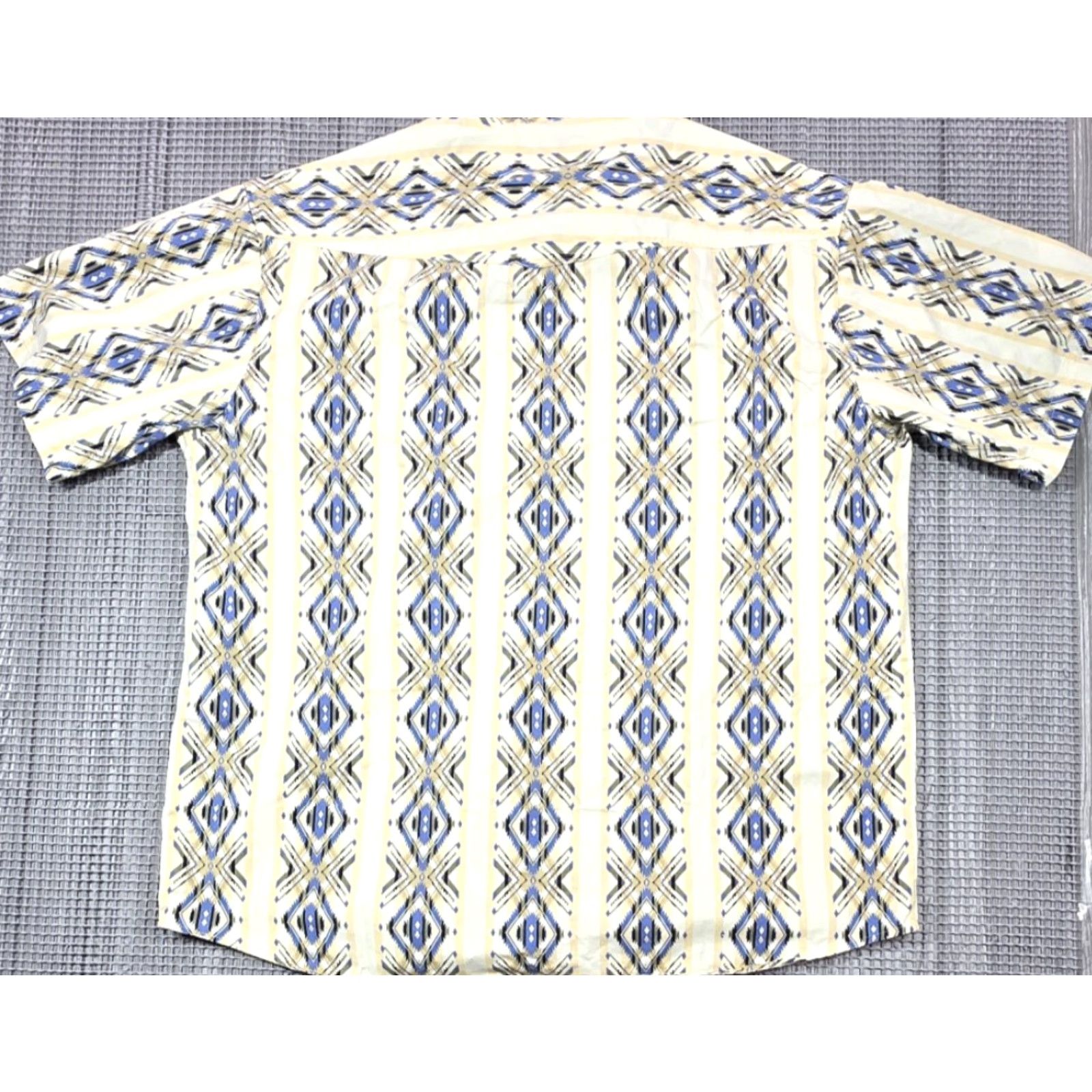 Roper Roper Western Shirt Mens 2XL Tan Blue Pearl Snap Southwestern Aztec Rodeo Ranch Shirt Mens 2XL Blue Geometric Cowboy Western Casual Workwear Mens Size US XXL / EU 58 / 5 - 6 Thumbnail
