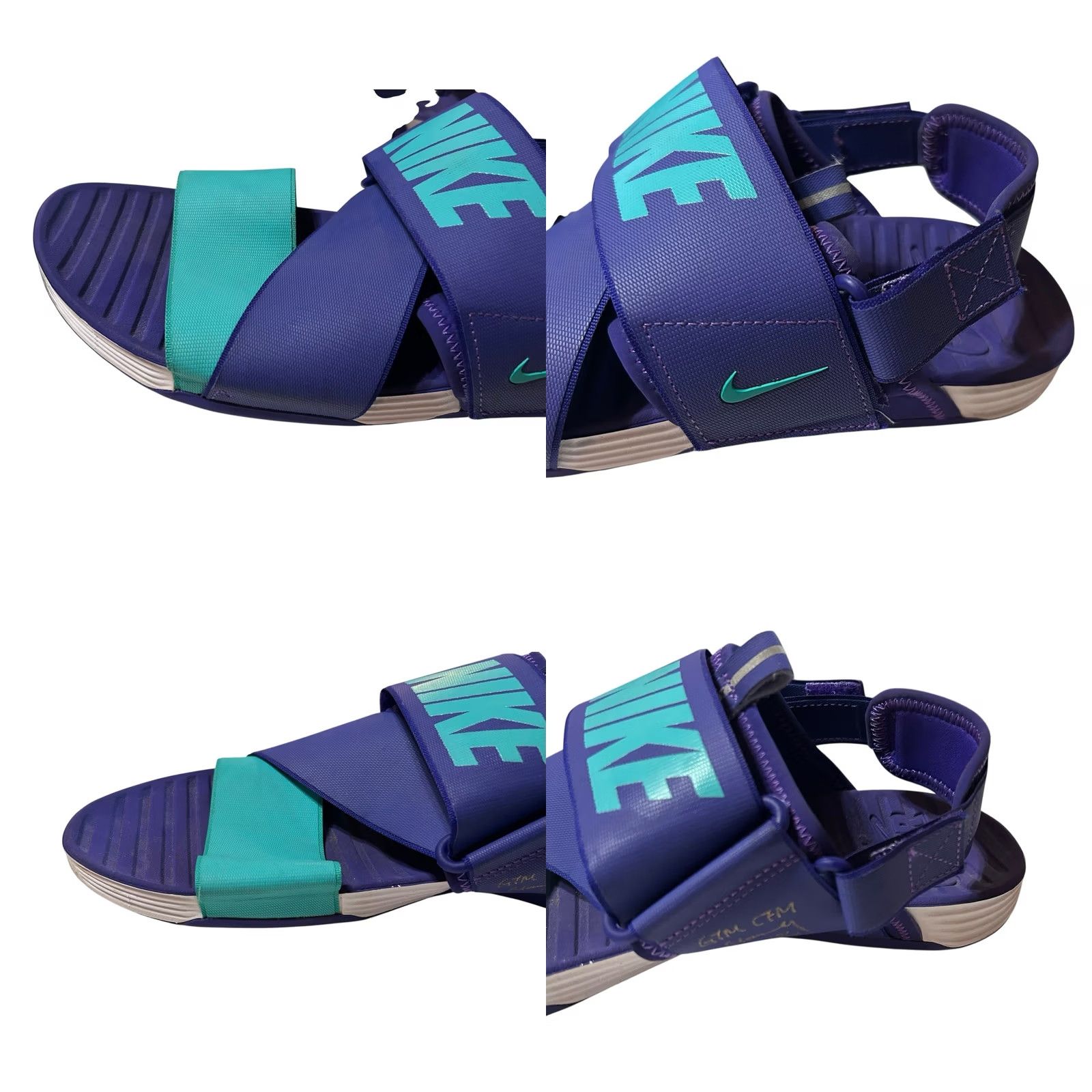 Nike Nike ACG Air Deschutz Sandals Women's 9 Purple & Teal Nylon Rubber Neoprene Hook & Loop Slip-On Casual Outdoor Sports Size US 9 / IT 39 - 8 Thumbnail