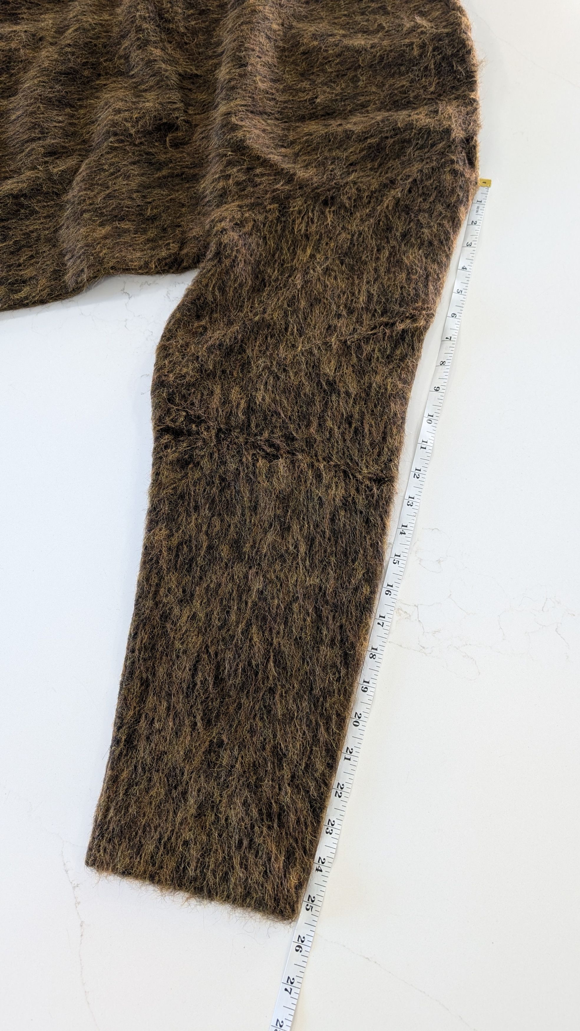 Our Legacy OUR LEGACY Mohair Cardigan Olive Melange Hairy Knit Size 50 Size US L / EU 52-54 / 3 - 7 Thumbnail