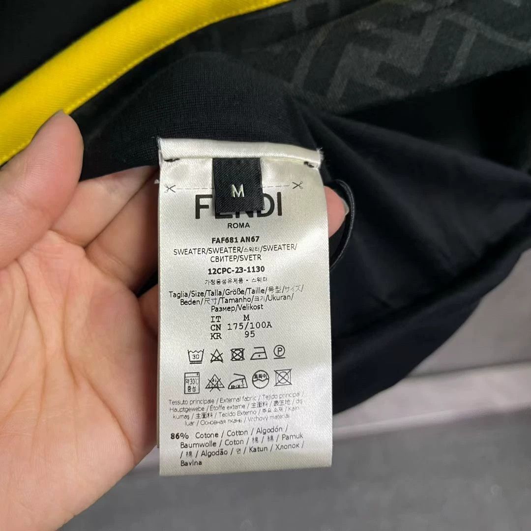 Fendi fendi black hoodie with yellow accents Size US M / EU 48-50 / 2 - 4 Thumbnail