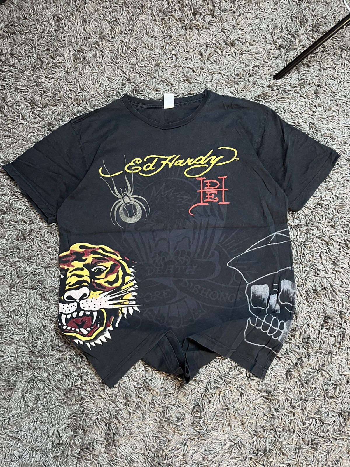 Ed Hardy Vintage Ed Hardy Y2K Graphic Tee - Tiger, Spider & Skull Size US L / EU 52-54 / 3 - 2 Thumbnail
