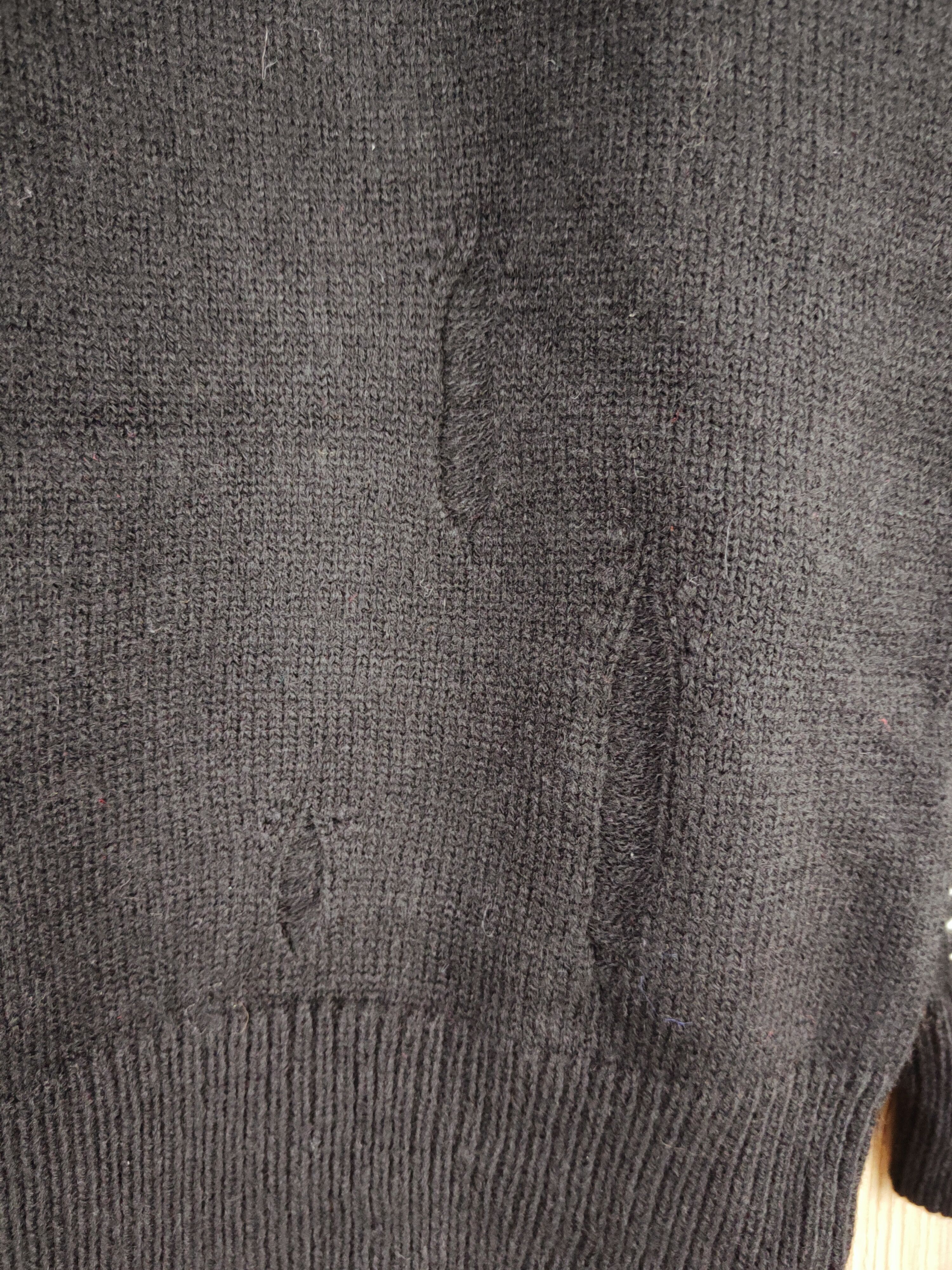 Japanese Brand Cotorica Black ripped distressed Knitwear Sweatshirts #W555 Size US M / EU 48-50 / 2 - 6 Thumbnail