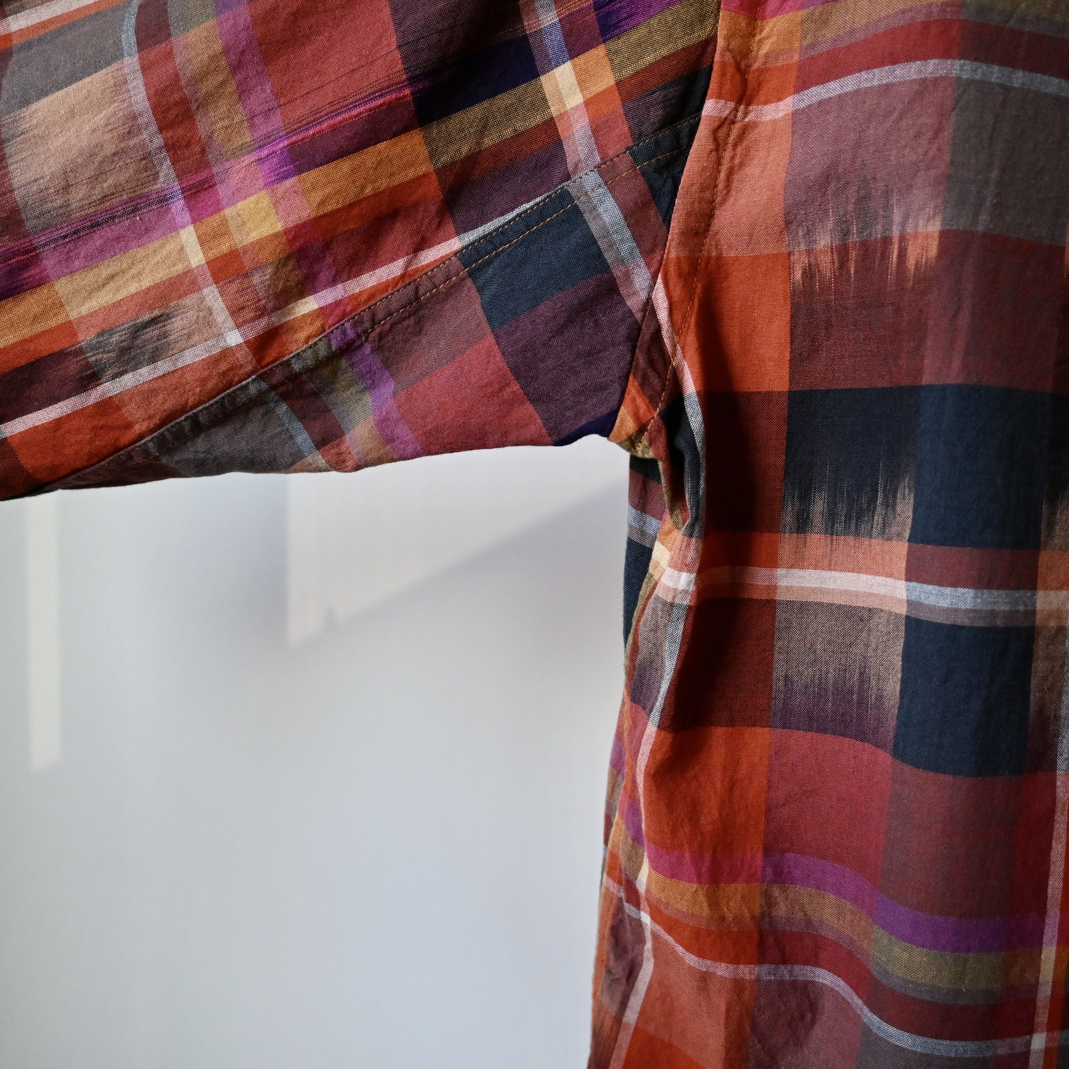 Engineered Garments MINT, Engineered Garments "19th Century Shirt" ikat plaid Size US M / EU 48-50 / 2 - 4 Thumbnail