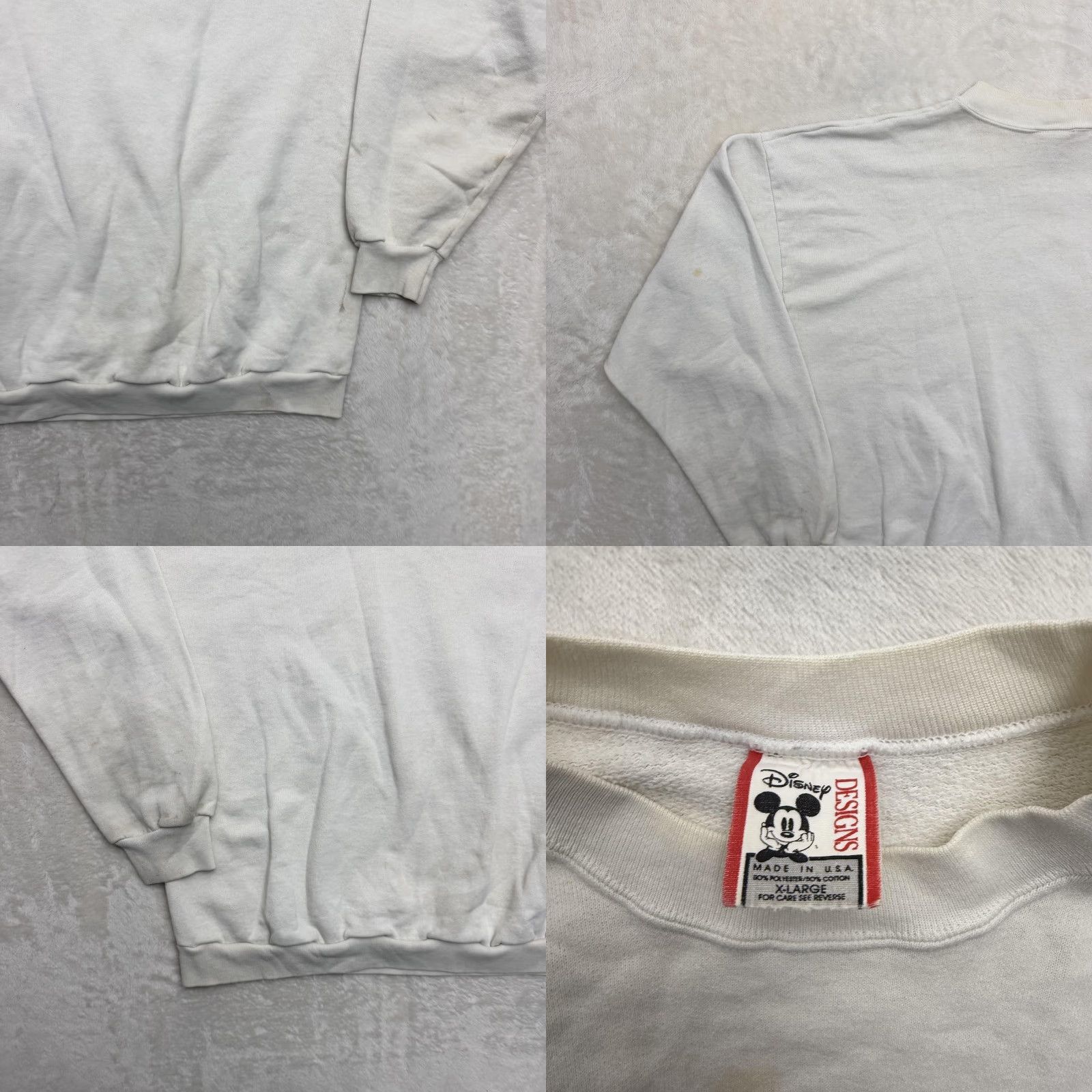 Vintage VINTAGE Mickey Mouse Sweatshirt Mens XL White USA Flag Graphic 90s Disney Designs Pullover Size US XL / EU 56 / 4 - 9 Thumbnail