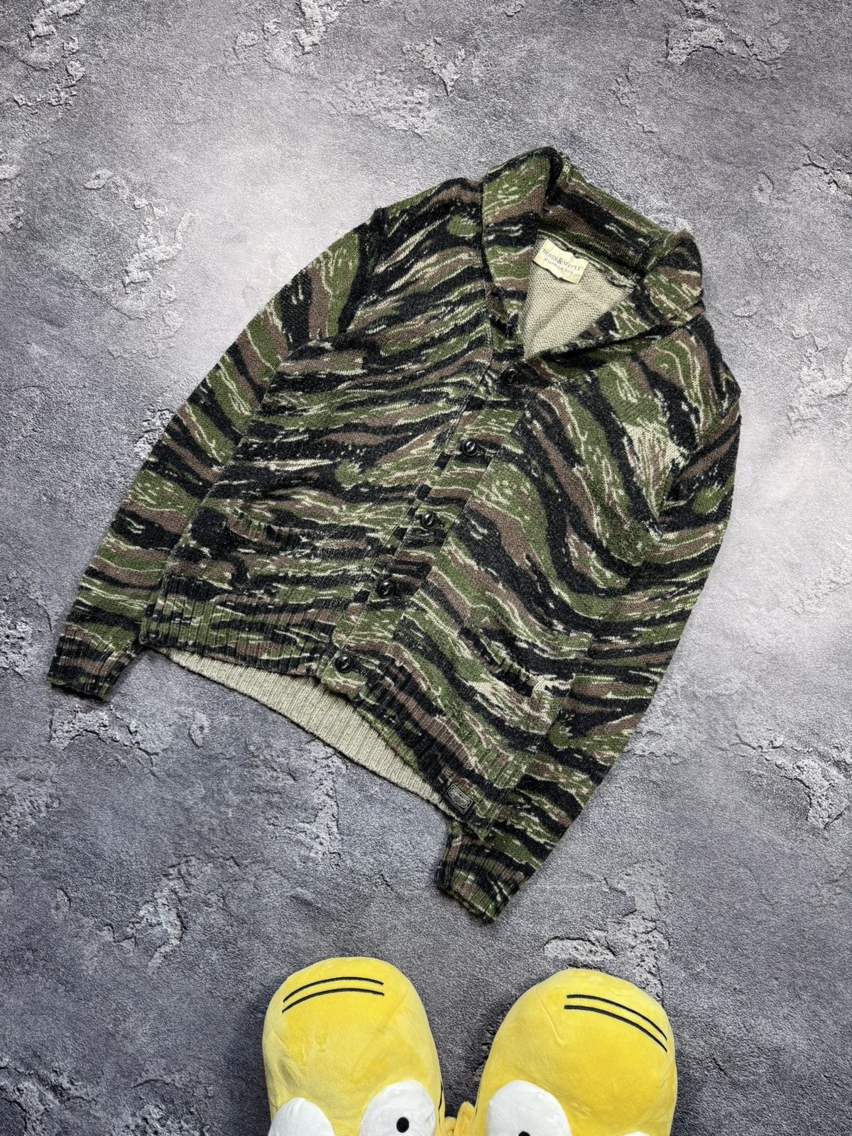 Denim & Supply Ralph Lauren Denim & Supply Ralph Lauren Tiger Camo Shawl-Collar Cardigan Size US M / EU 48-50 / 2 - 1 Thumbnail
