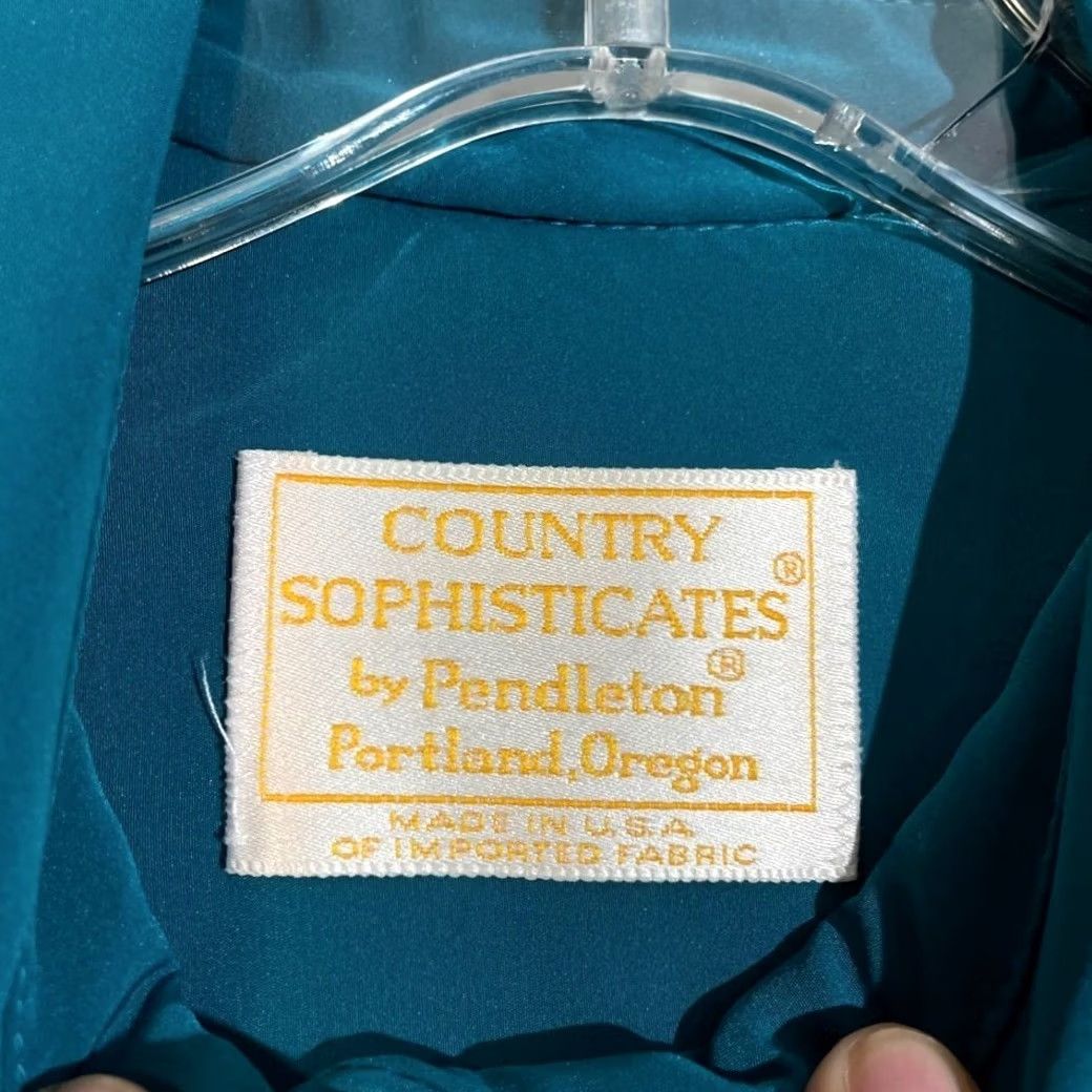 Pendleton VINTAGE Pendleton Blouse Blue Button Up Long Sleeve Women's 10 Size L / US 10 / IT 46 - 2 Thumbnail