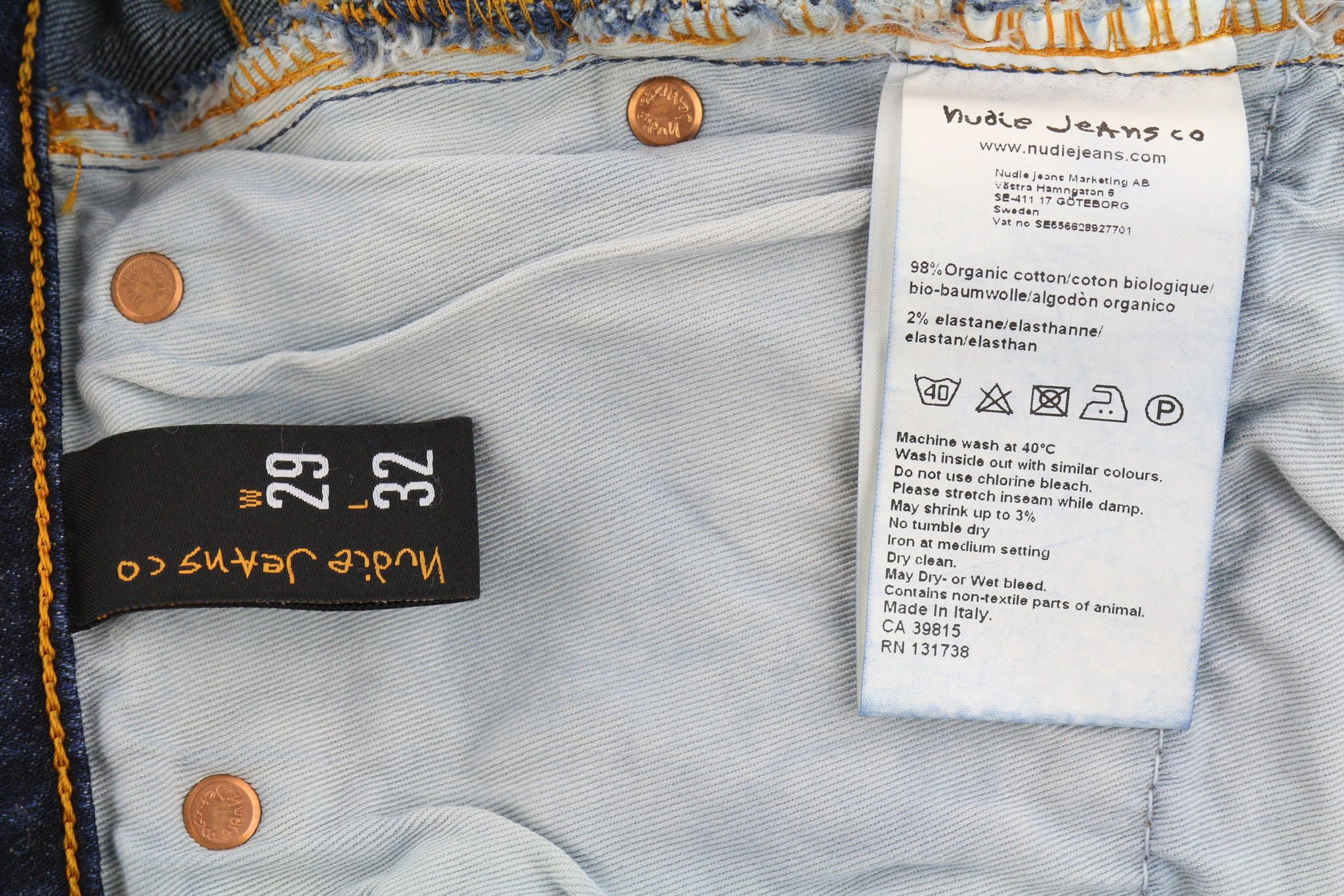 Nudie Jeans GRIM TIM W29/L32 Organic Worn Denim Jeans 81627 Size US 29 - 6 Thumbnail