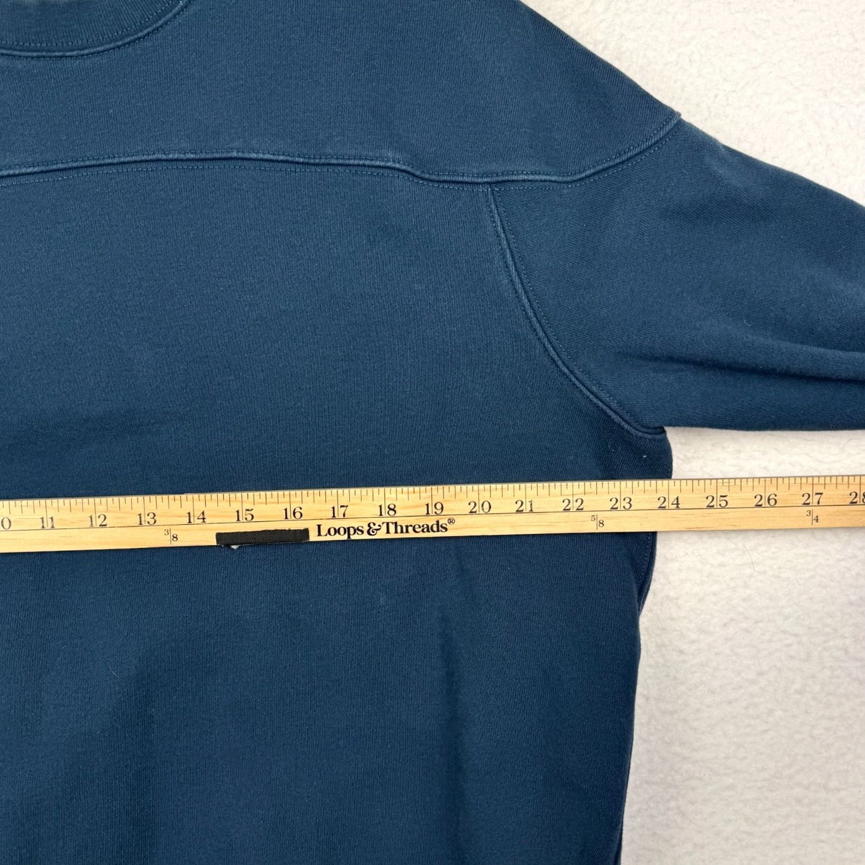 J.Crew VINTAGE J.CREW Sweatshirt Mens Large Blue Crew Neck Fleece Pullover with Pockets Jacket/Coat? Size US L / EU 52-54 / 3 - 7 Thumbnail