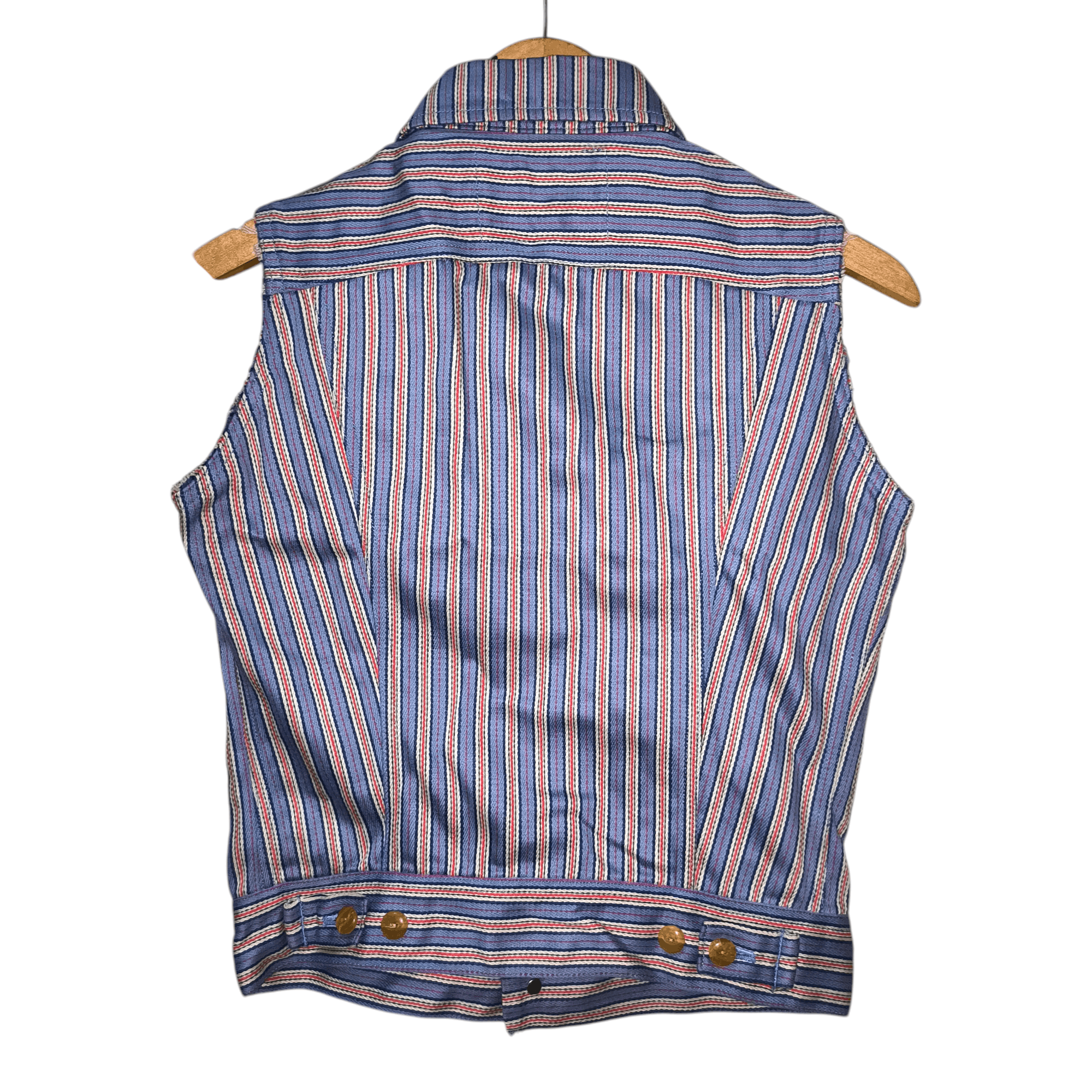Beauty Beast × Hysteric Glamour Vintage Ozone Community Striped Denim Vest Size US S / EU 44-46 / 1 - 6 Thumbnail