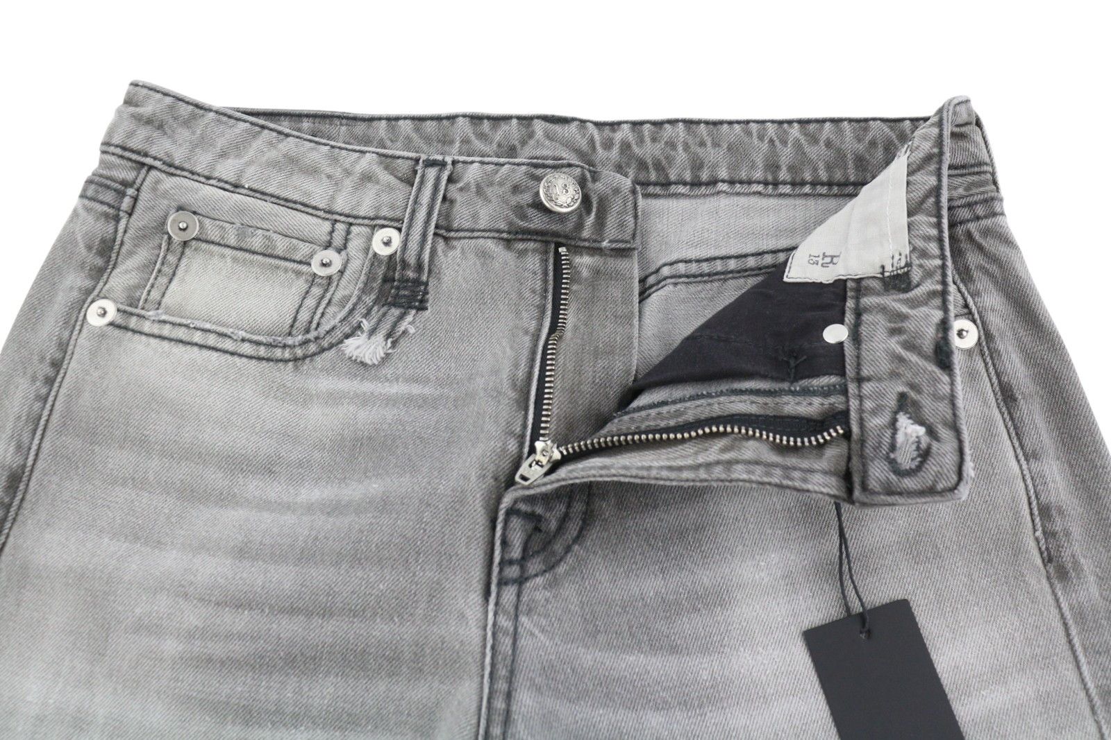 R13 JOAN CROPPED FLARE 25 Ashen Black Jeans 90042 Size 25" / US 0 / IT 36 - 4 Thumbnail