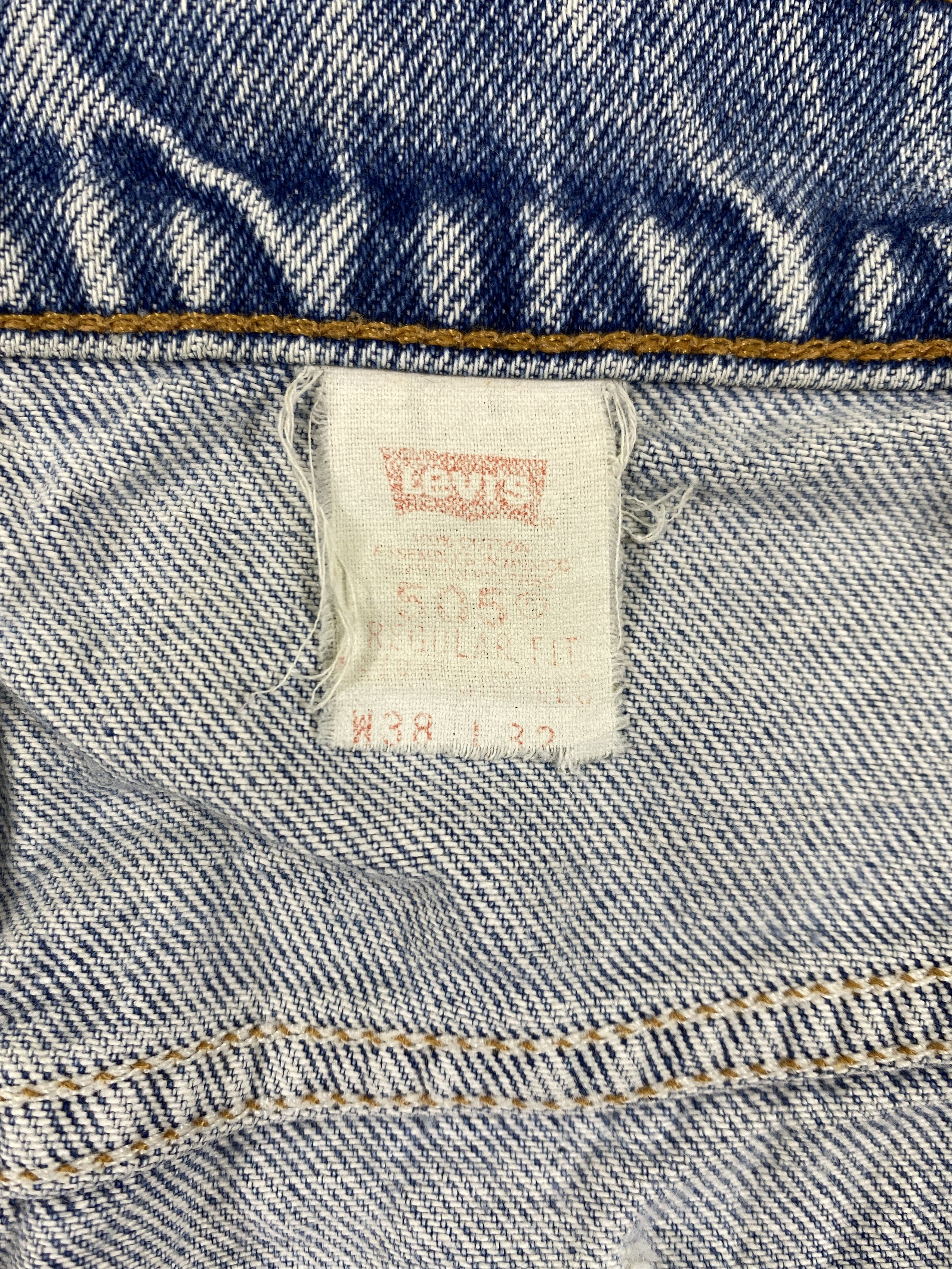 Levi's Faded Blue Vintage Levi's 505 Orange Tab 37x27 Denim JN3505 Size US 37 - 9 Thumbnail