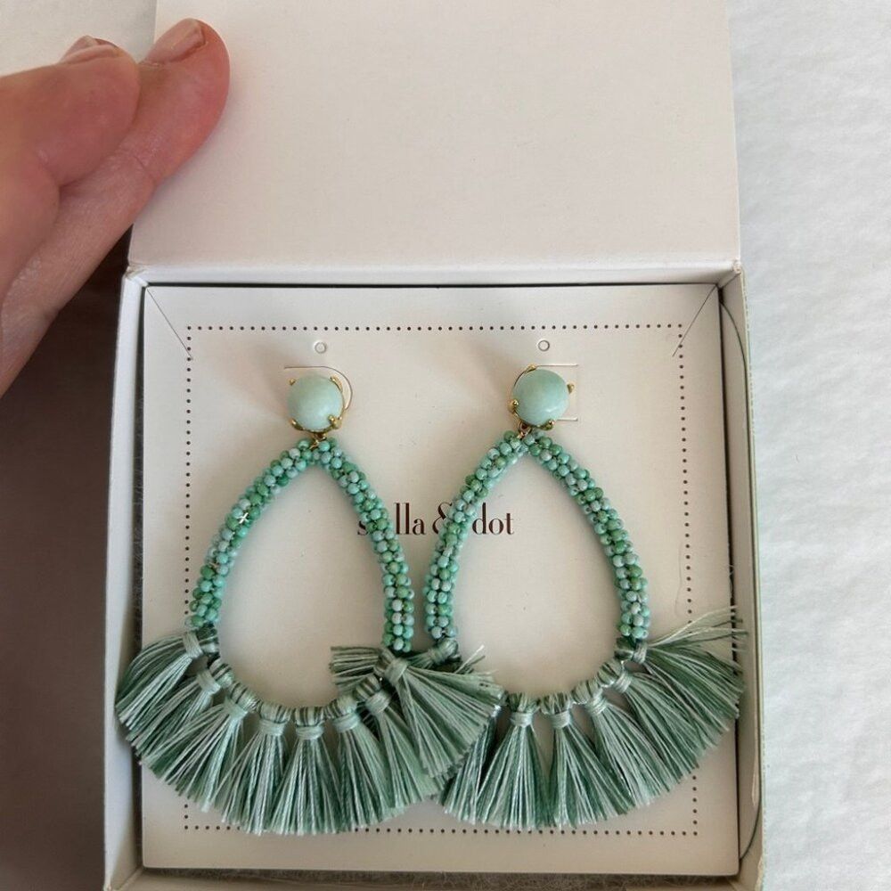 Other Stella and Dot Anne Fringe Earrings in Mint Size ONE SIZE - 5 Thumbnail