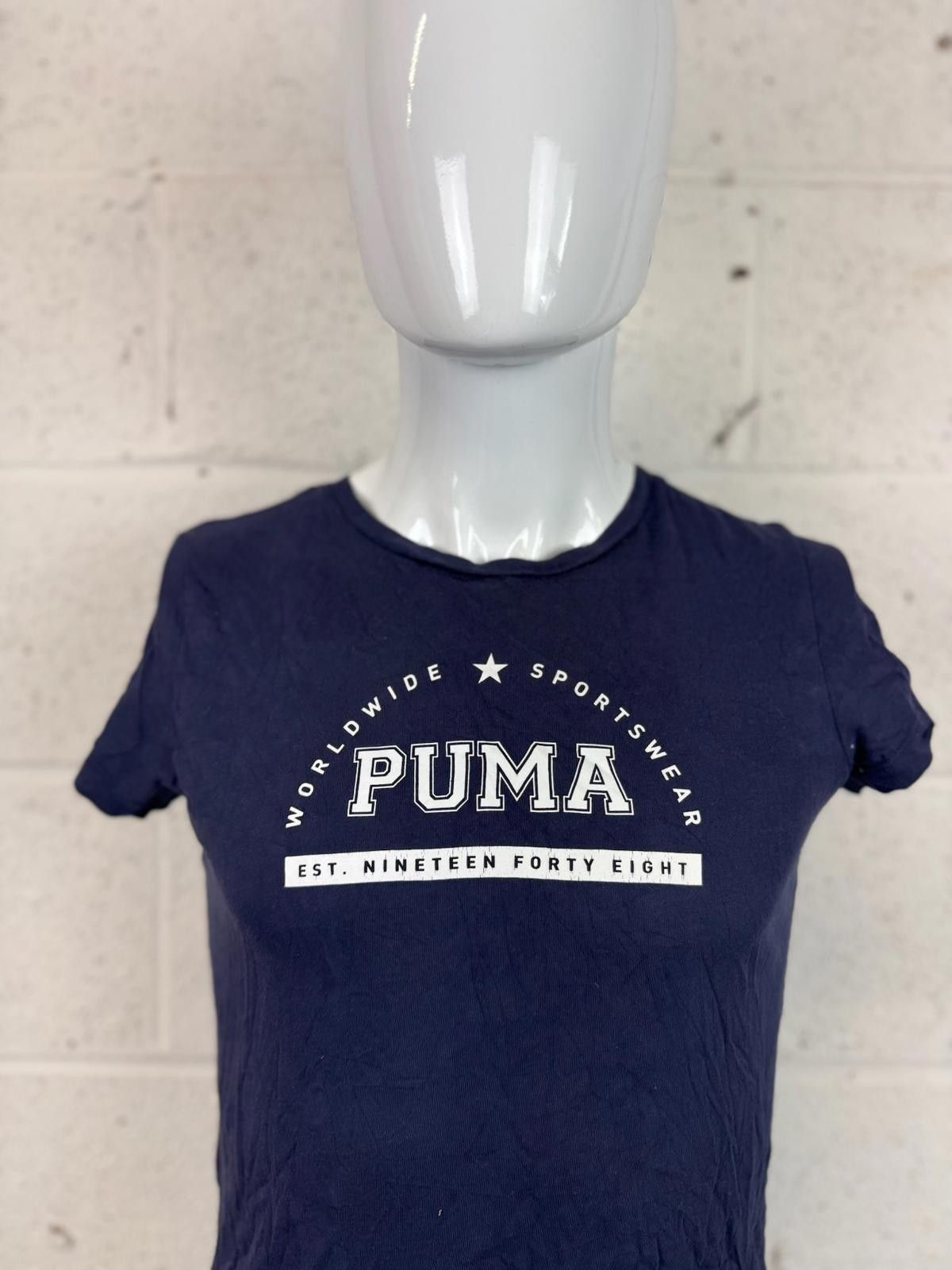 Puma Puma Women's Navy Blue Short Sleeve T-Shirt Size M Size M / US 6-8 / IT 42-44 - 2 Thumbnail
