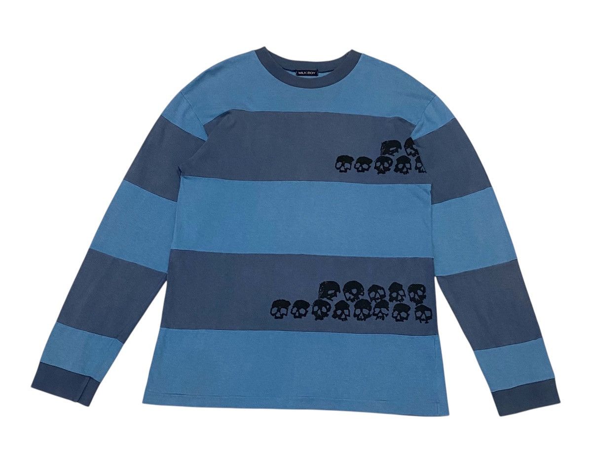 Beauty Beast × Japanese Brand Vintage “Milk Boy” Skull Long Sleeve T-Shirt Size US M / EU 48-50 / 2 - 2 Thumbnail