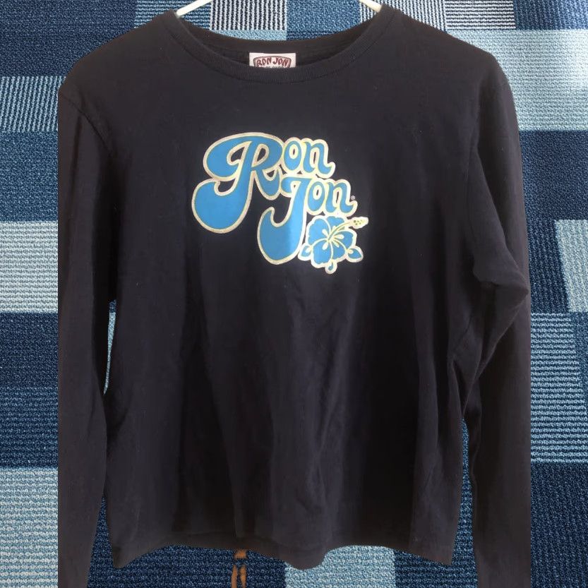 Ron Jon Surf Shop Ron Jon Surf Shop Tee Shirt Navy Blue Long Sleeve Vintage Sz Large Adult L Size L / US 10 / IT 46 - 1 Thumbnail