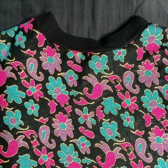 Other Vintage Loom Wear Floral AOP Crewneck Sweatshirt Size L / US 10 / IT 46 - 1 Thumbnail