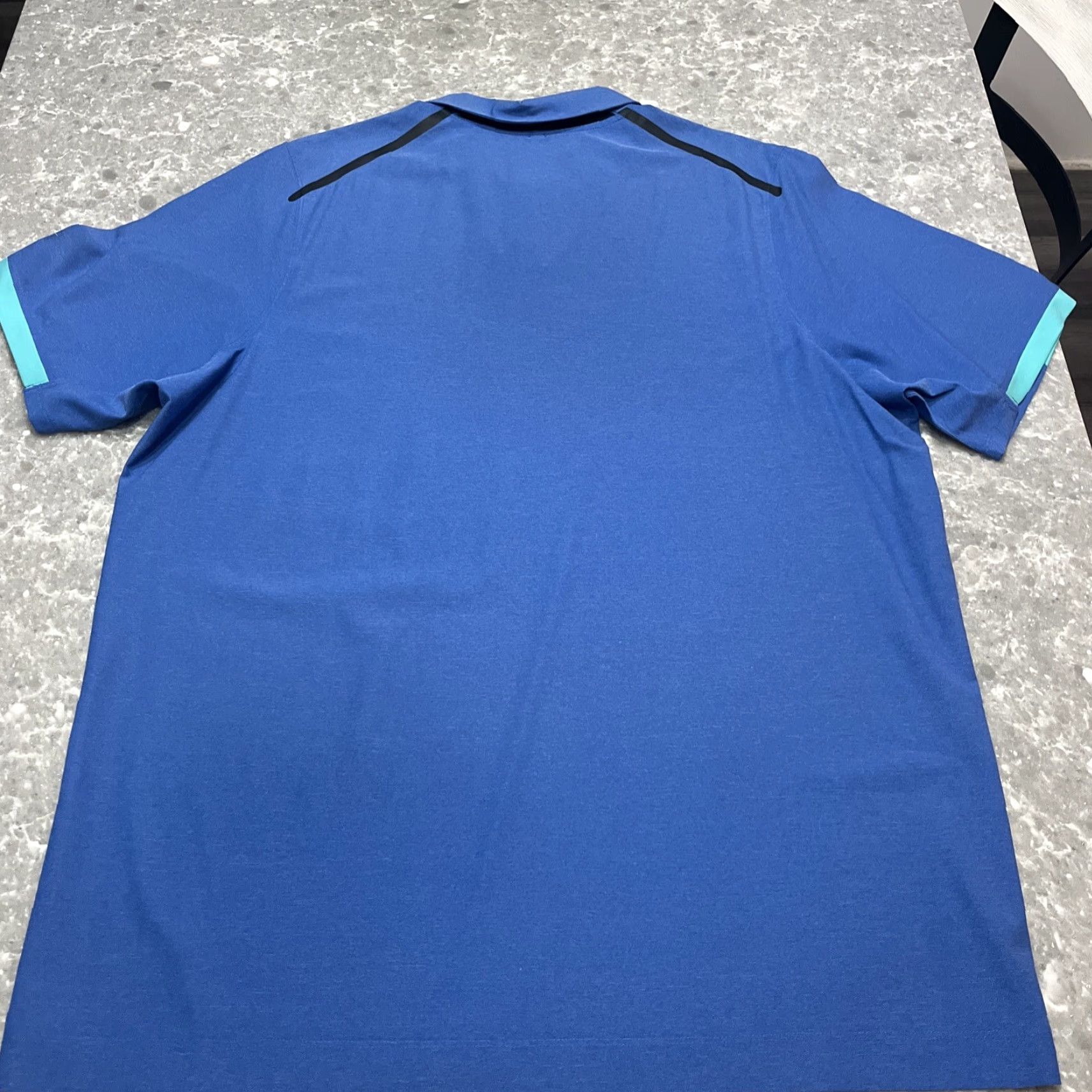 Nike NIKE GOLF TOUR PERFORMANCE POLY SPANDEX POLO SHIRT DRI-FIT BLUE XL Golf Polo Nike Dri-Fit Men Polo Blue 90s? Size US XL / EU 56 / 4 - 7 Thumbnail