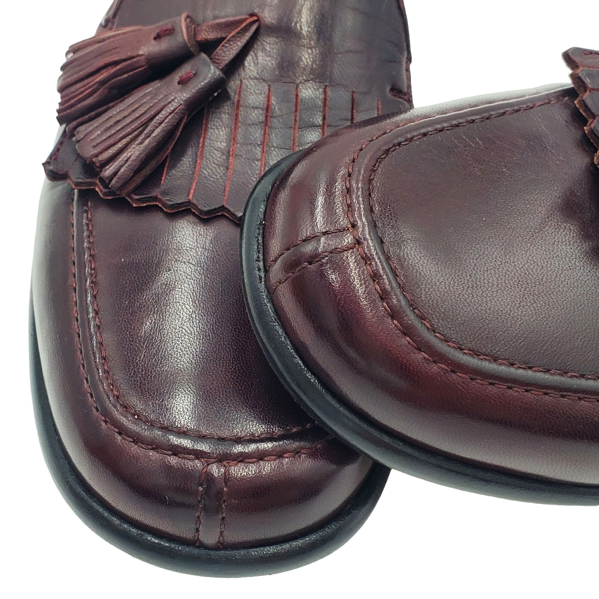 Cole Haan New Vintage Bragano Cole Haan mens 7 burgundy leather tassel Size US 7 / EU 40 - 4 Thumbnail