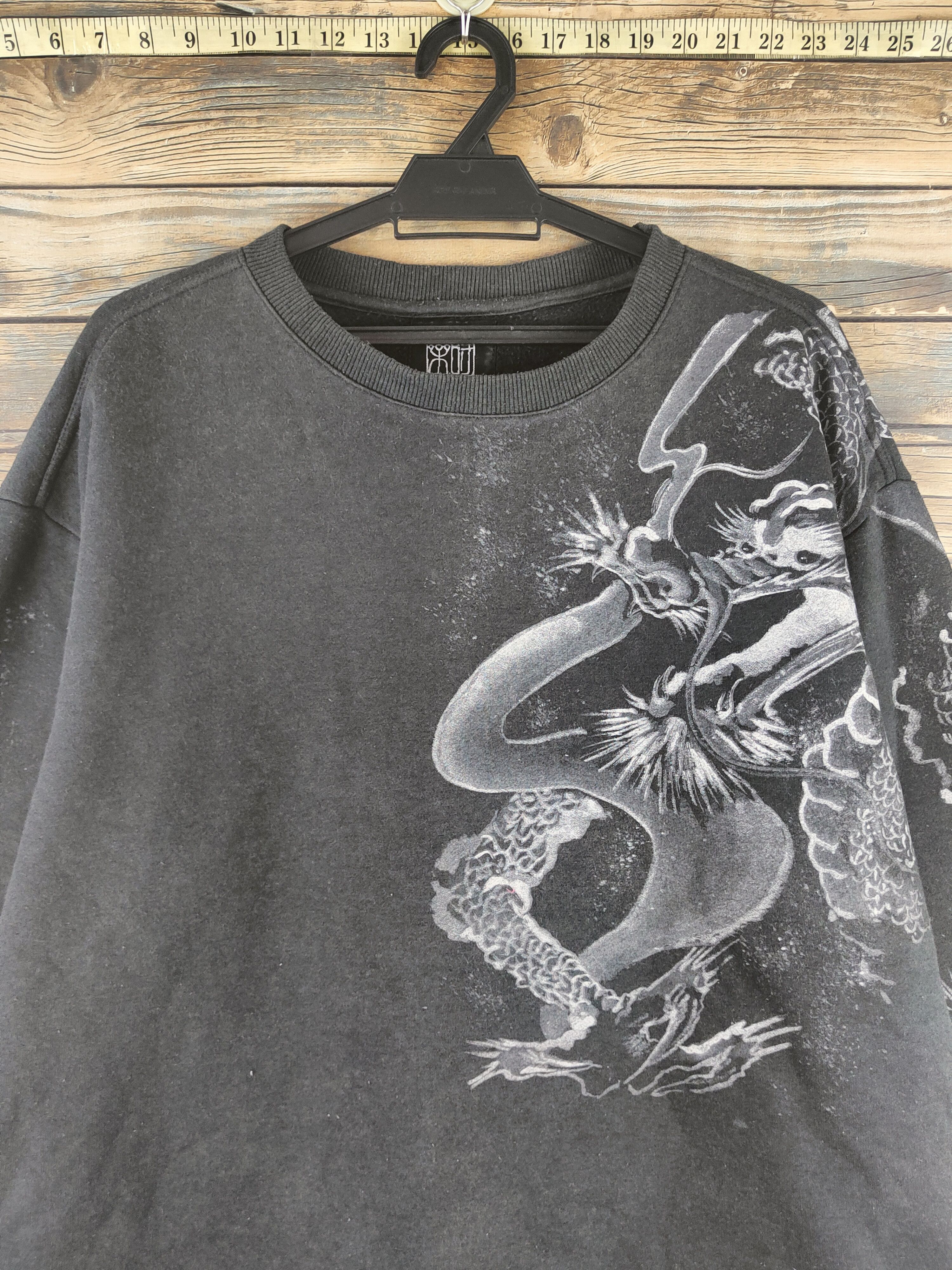 Japanese Brand DL Juraku Black Dragon Sweatshirts #46-029 Size US XL / EU 56 / 4 - 2 Thumbnail