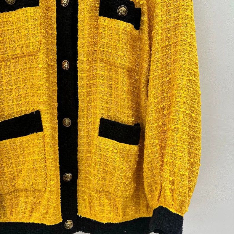 Gucci Gucci Yellow cotton round-neck single-breasted long-sleeve Size XS / US 0-2 / IT 36-38 - 4 Thumbnail