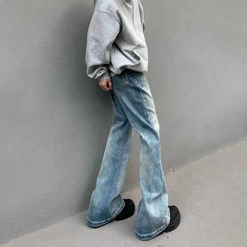 Japanese Brand Retro loose yellow mud dyed straight leg jeans Size US 32 / EU 48 - 2 Thumbnail