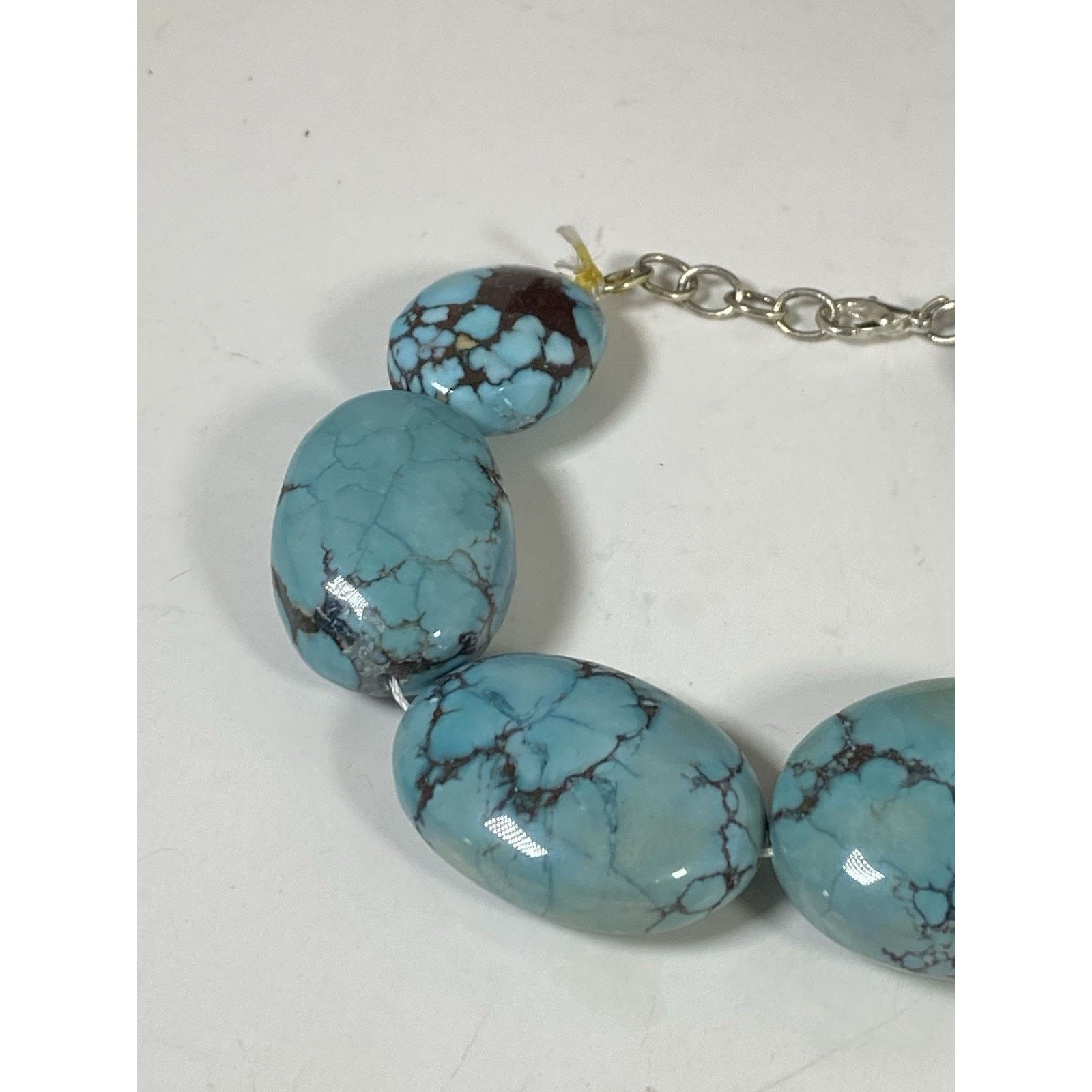 Other Natural Turquoise Oval Nugget Bead Bracelet Size ONE SIZE - 5 Thumbnail