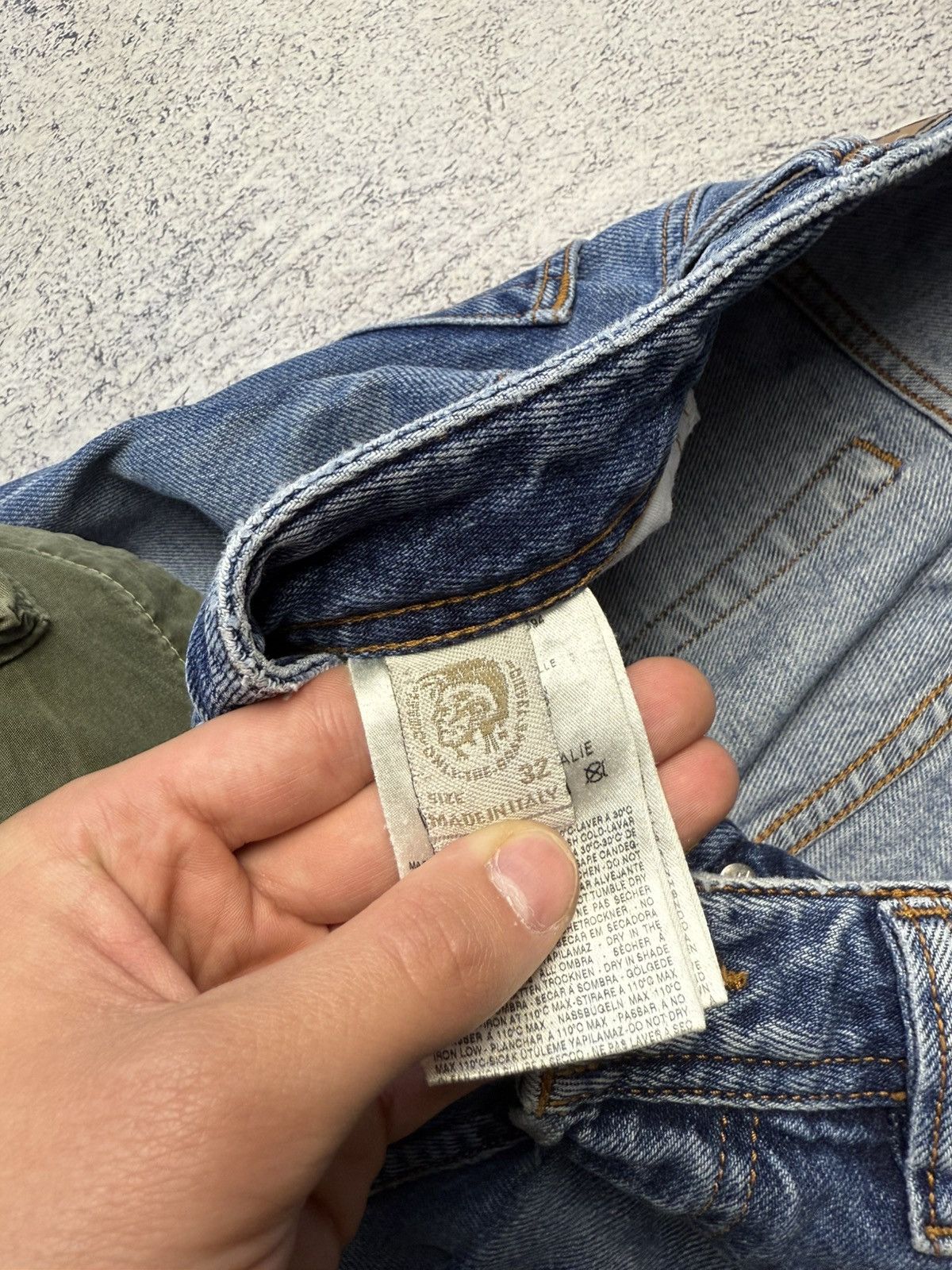 Diesel Men's Vintage Diesel Industry Distressed Faded Jeans Size 32 Size US 32 / EU 48 - 20 Thumbnail