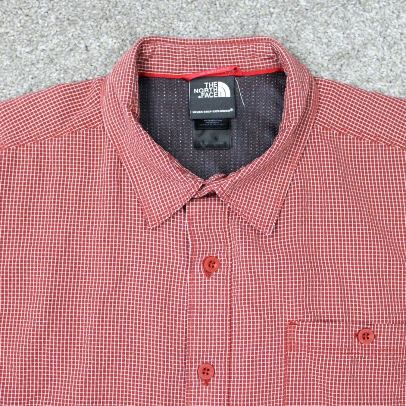 The North Face The North Face Shirt Mens Medium Red Plaid Stanage Woven Modal/Polyester S/S TNF Size US M / EU 48-50 / 2 - 6 Thumbnail