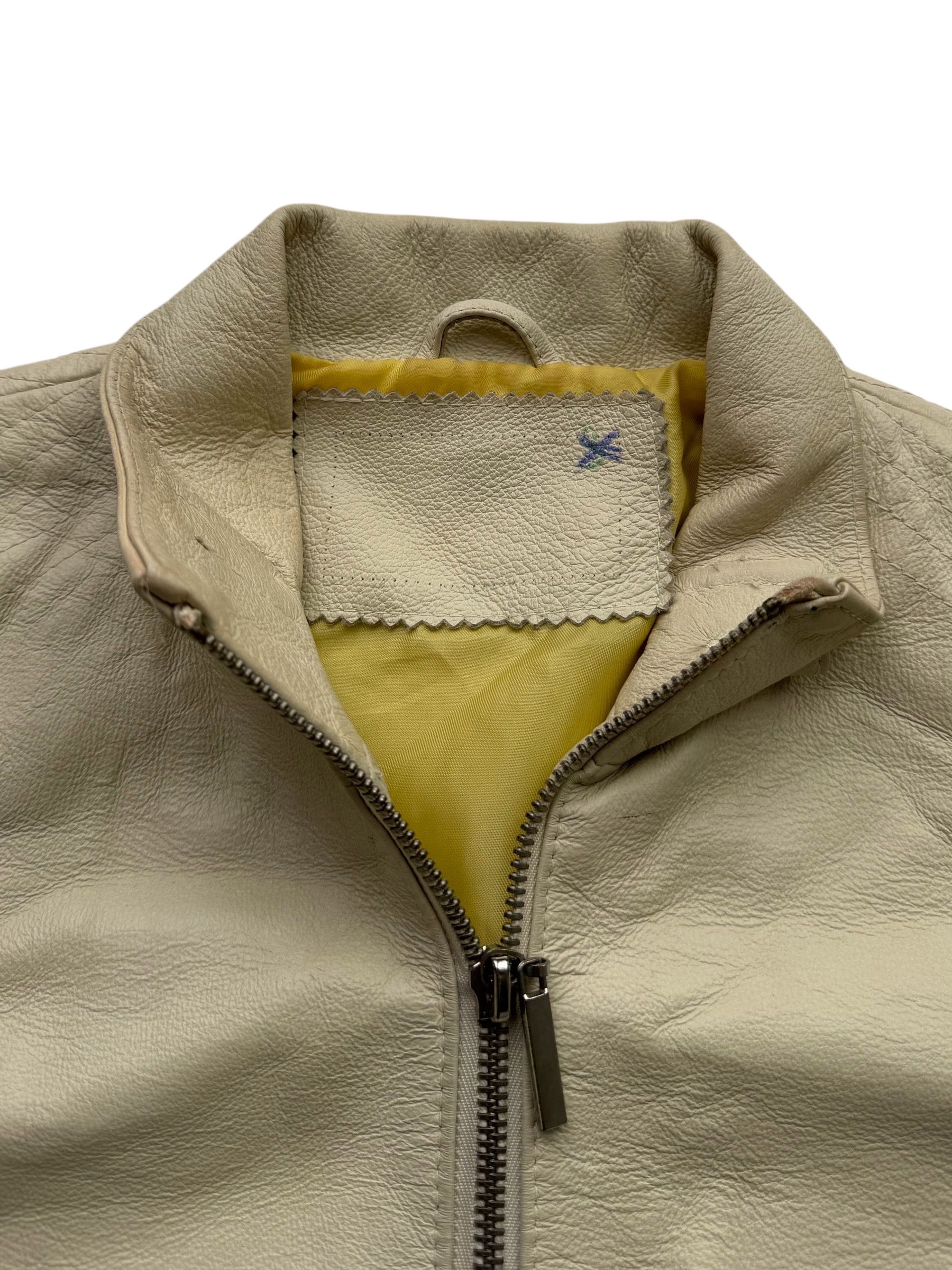 Vintage Vintage Cropped Leather Jacket With Zipper W22(V9) Size M / US 6-8 / IT 42-44 - 3 Thumbnail